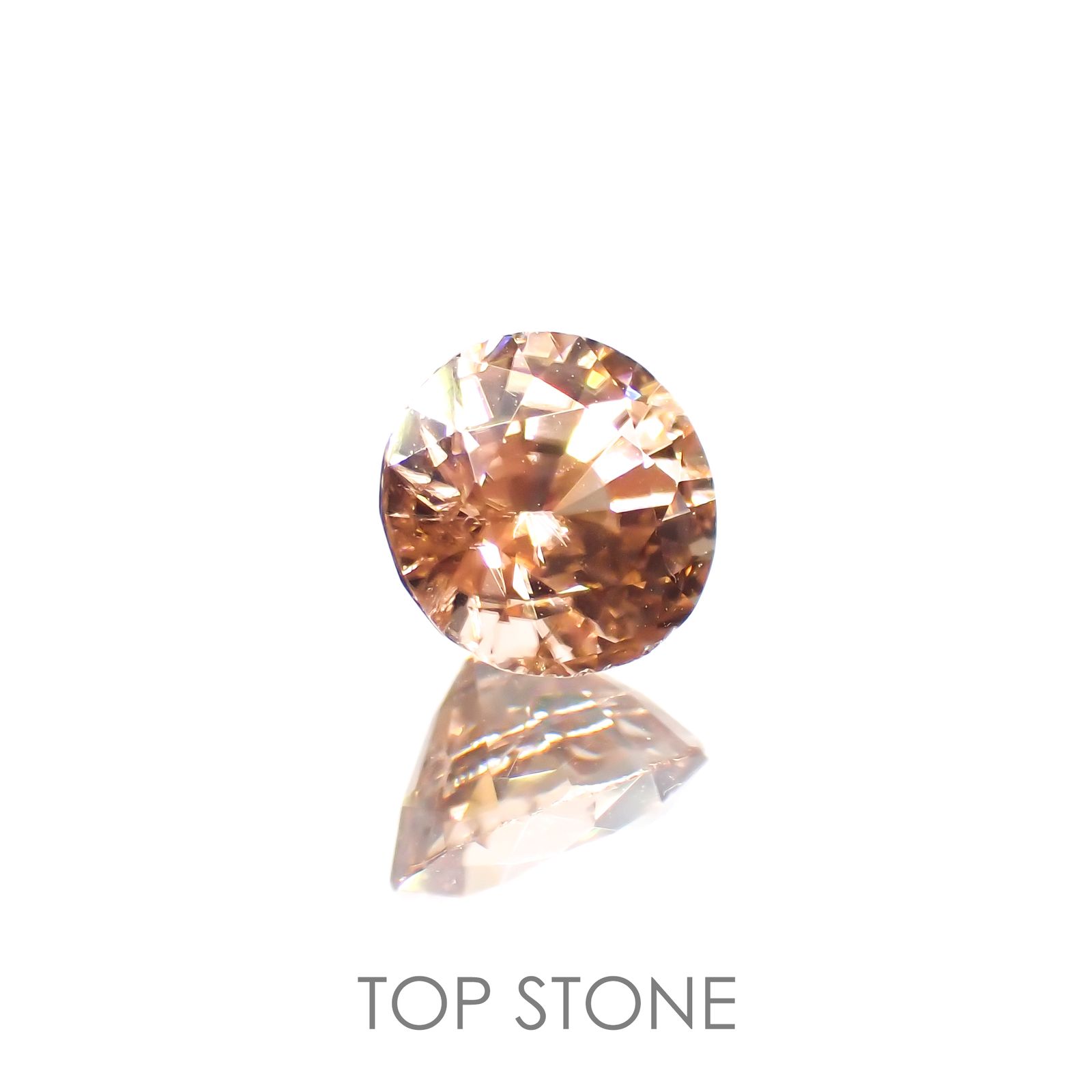 オレンジジルコン(宝石名ジルコン) スリランカ/カンボジア産 1.00ct 識別済[20128044]5.4×5.4mm前後