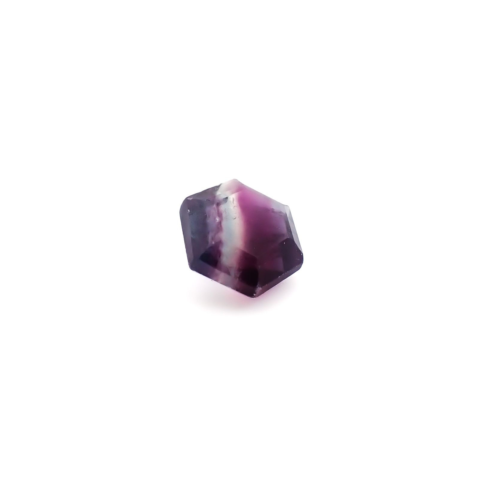 ◇ヘキサゴンカット◇パーティカラーフローライト フルオレッセンス 中国産 2.74ct / 9.1x7.9mm前後 [260932784]