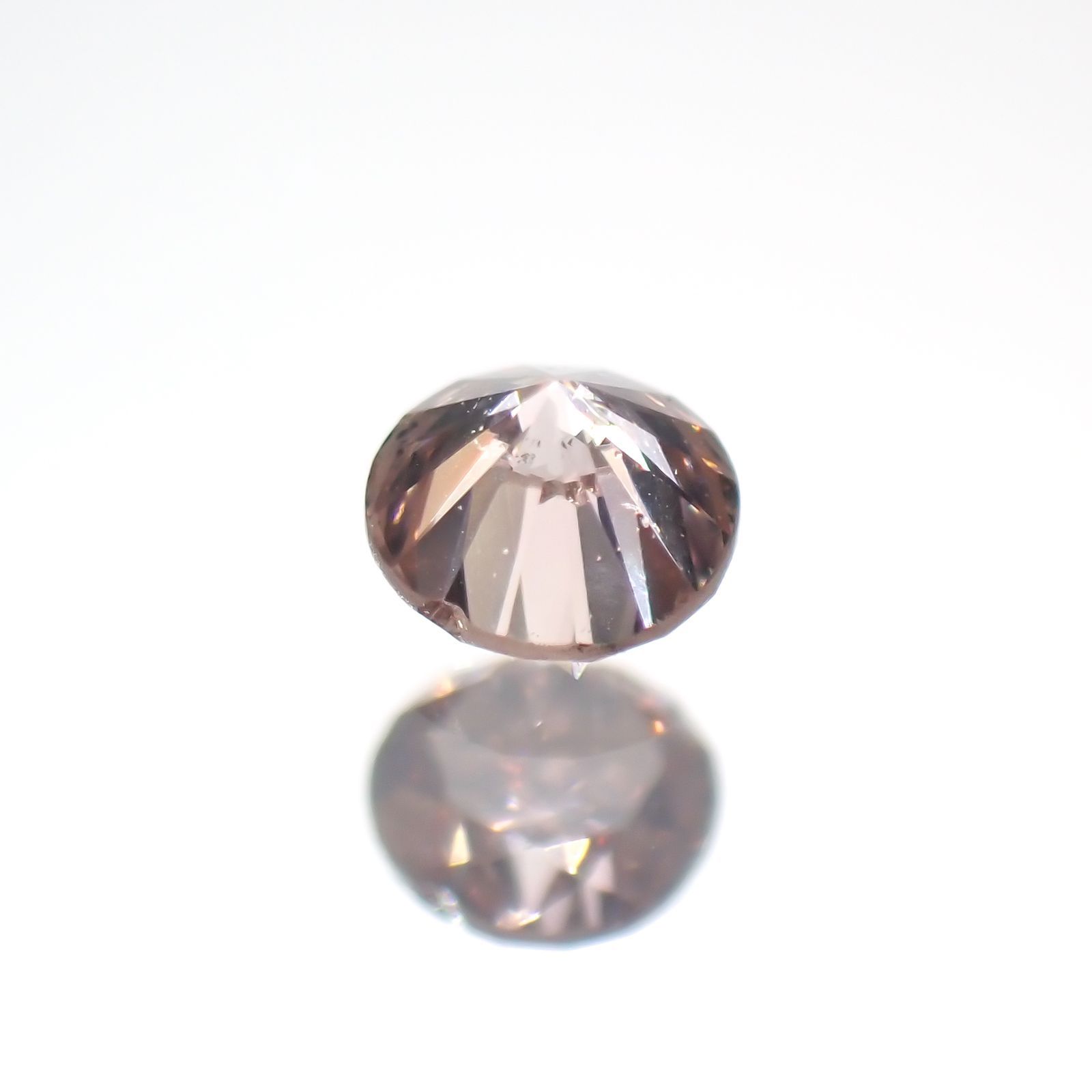 ピンクダイヤモンド(宝石名ダイヤモンド) SI-2 / FANCY ORANGY PINK 0.066ct ソ付(CGL)[210611087]2.3×2.4mm前後