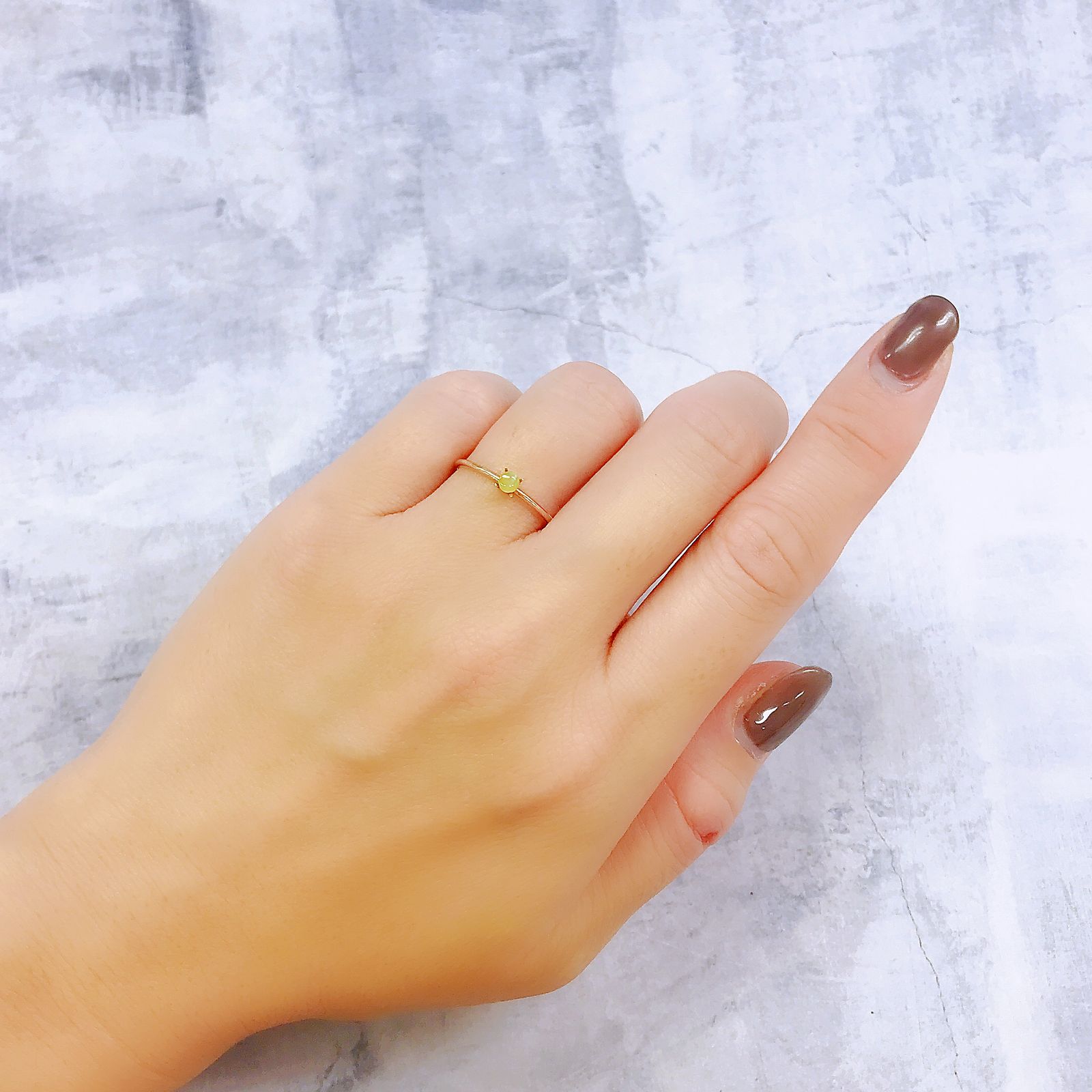 クリソベリルキャッツアイ スリランカ産 0.17ct[221018238]3x2.9mm前後