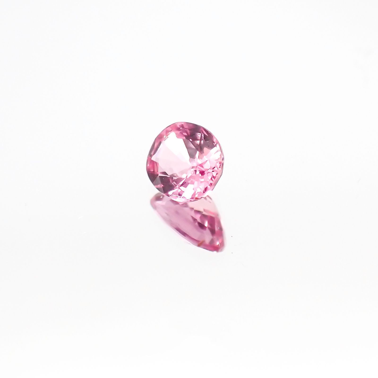 パパラチャサファイア スリランカ産 ルース 0.452ct ソーティング付き[20107254]5×4mm前後