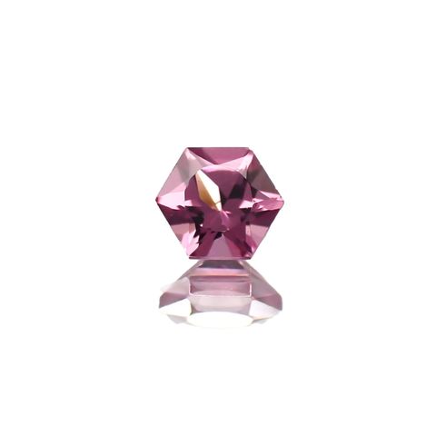 ◇ヘキサゴンカット◇カラーシフトマラヤガーネットSA(宝石名ガーネット)タンザニア産 0.41ct 識別済[221018205]4.1x4mm前後