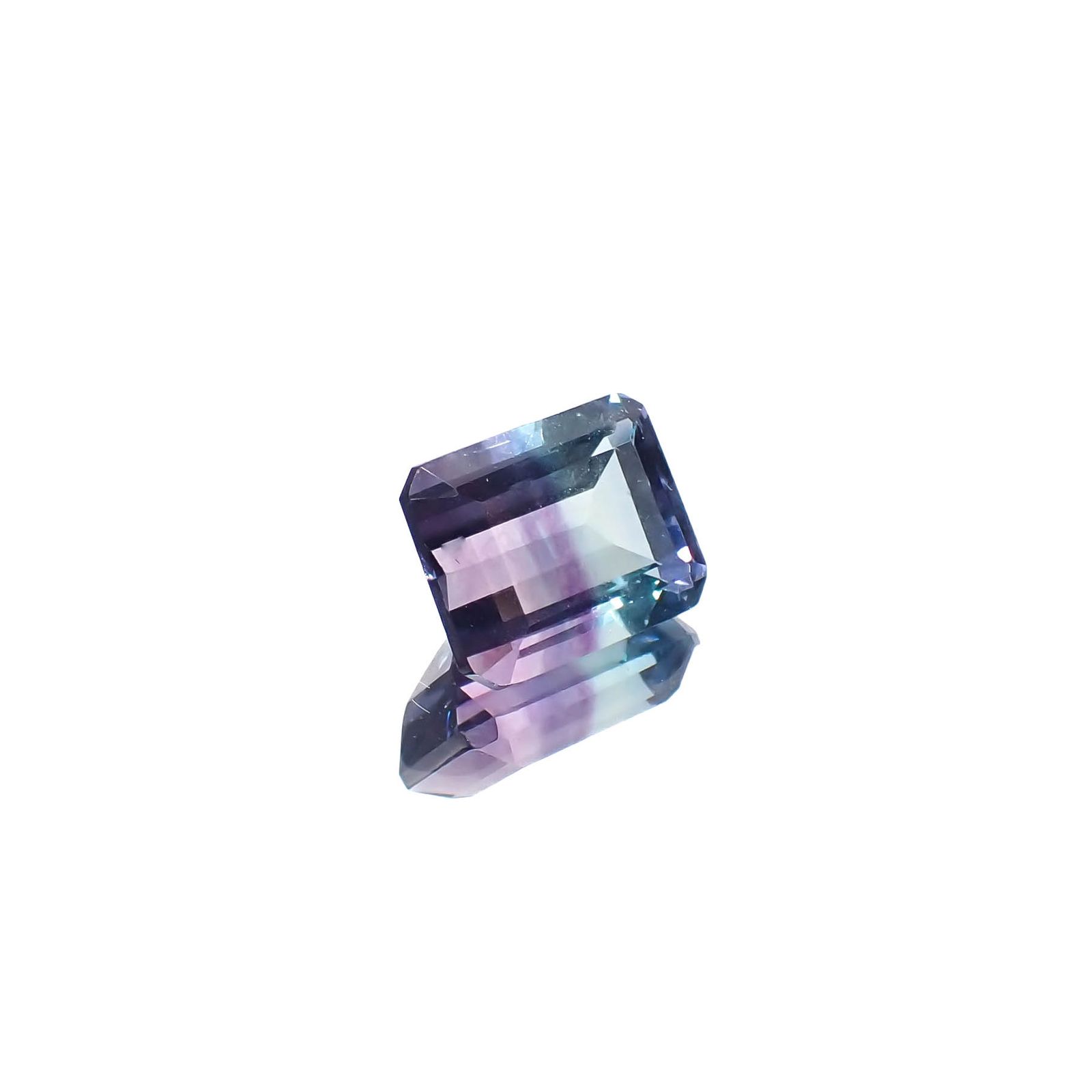 パーティカラーフローライト ブラジル産 4.42ct[230321189]10.3x8.1mm前後