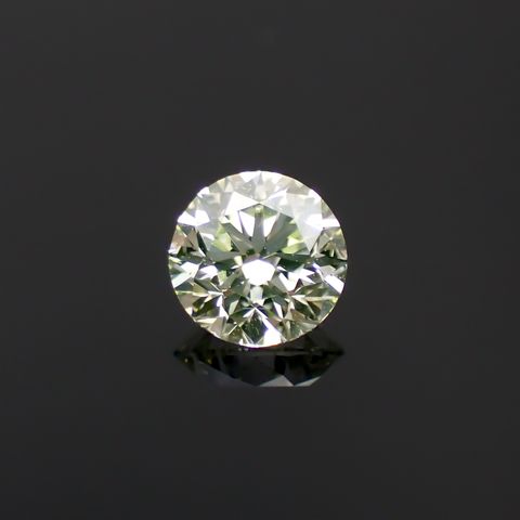 グリーンダイヤモンド 無処理 VS-1(VERY LIGHT YELLOW GREEN) 0.402ct ソ付(CGL)[230722725]4.57x4.62mm前後