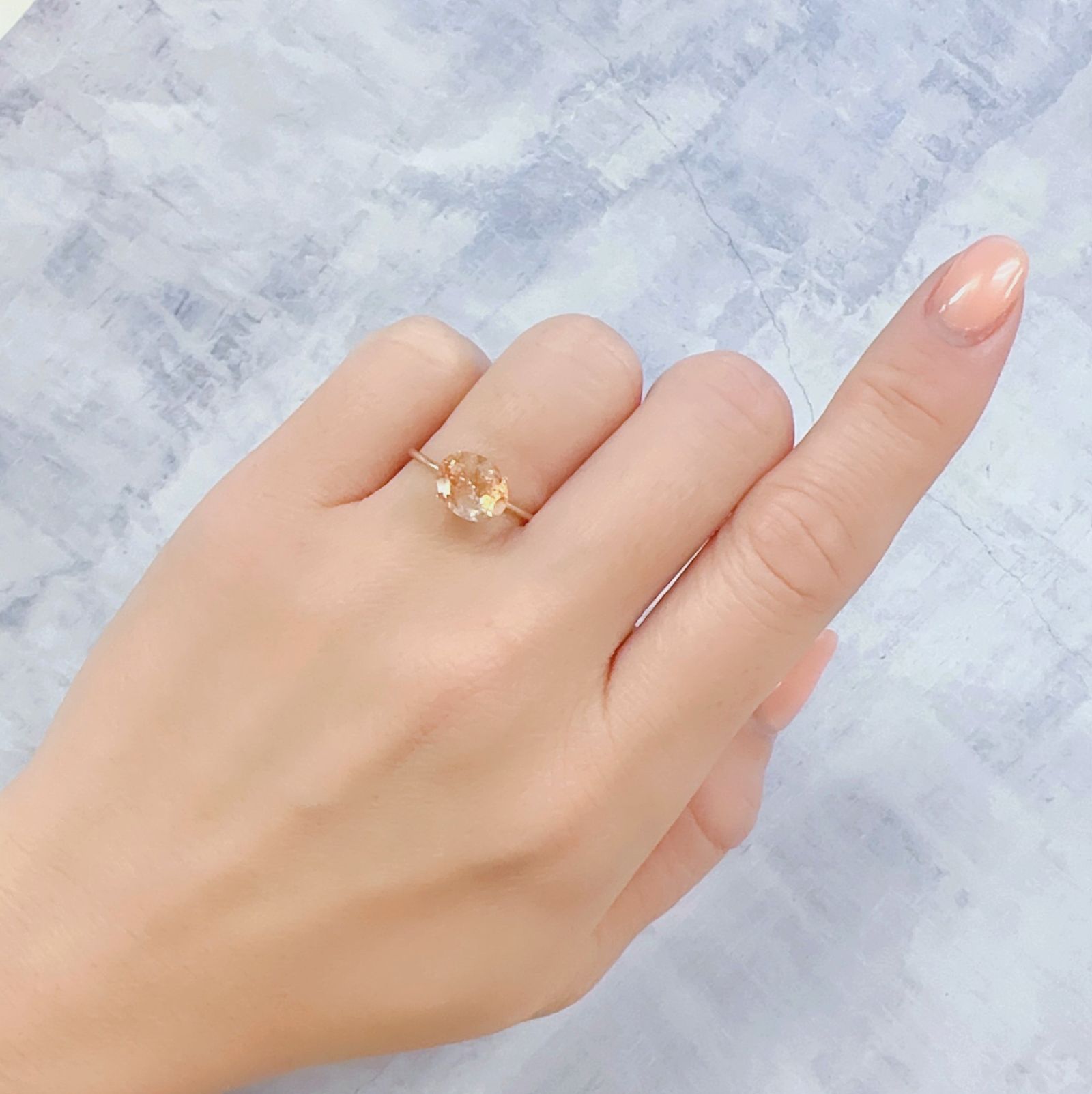 イリュージョンサンストーン タンザニア産 1.85ct[230120118]9x7.2mm前後