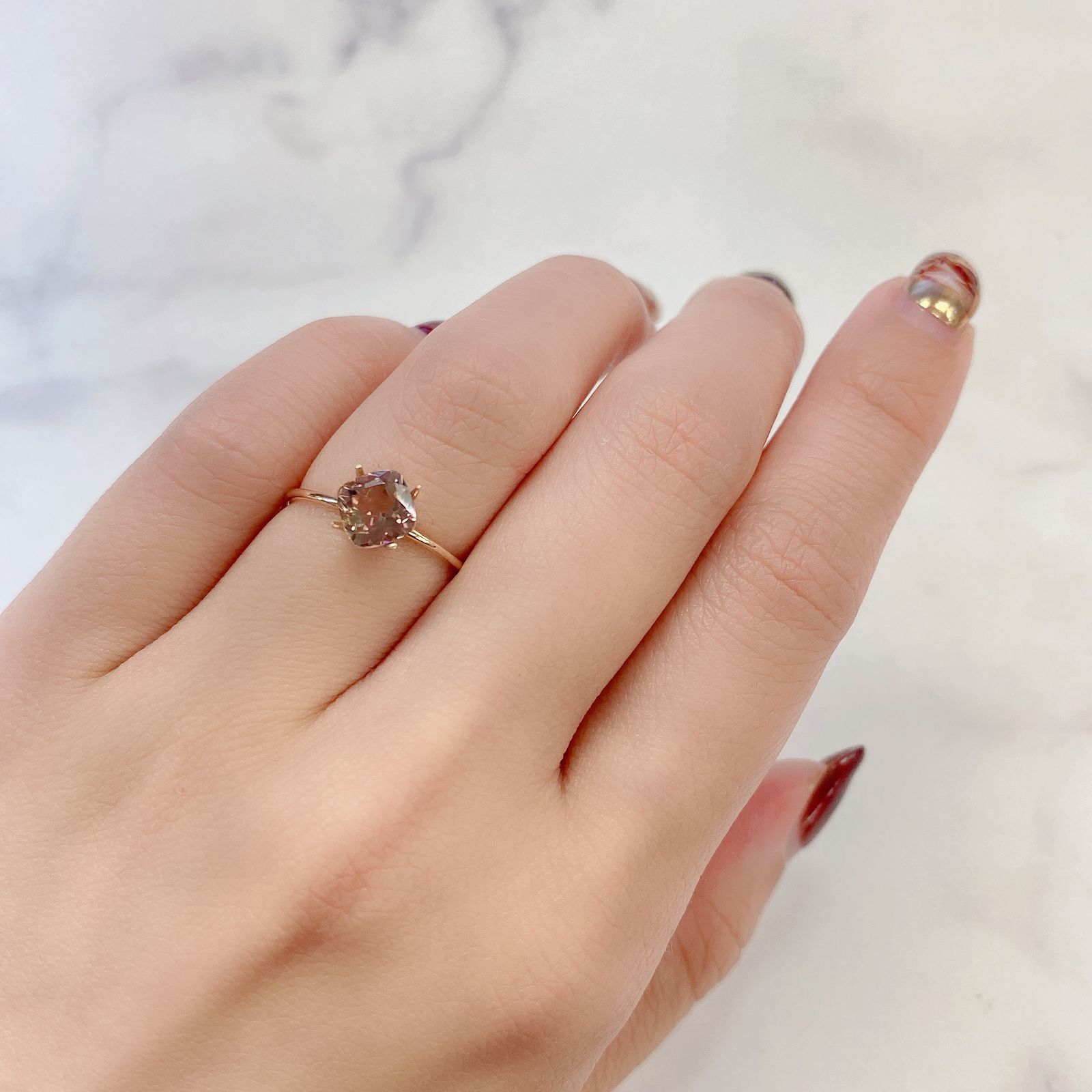 バイカラートルマリン(宝石名バイカラー・トルマリン) コンゴ民主共和国産 1.06ct 識別済[211013611]6.2×6.1mm前後