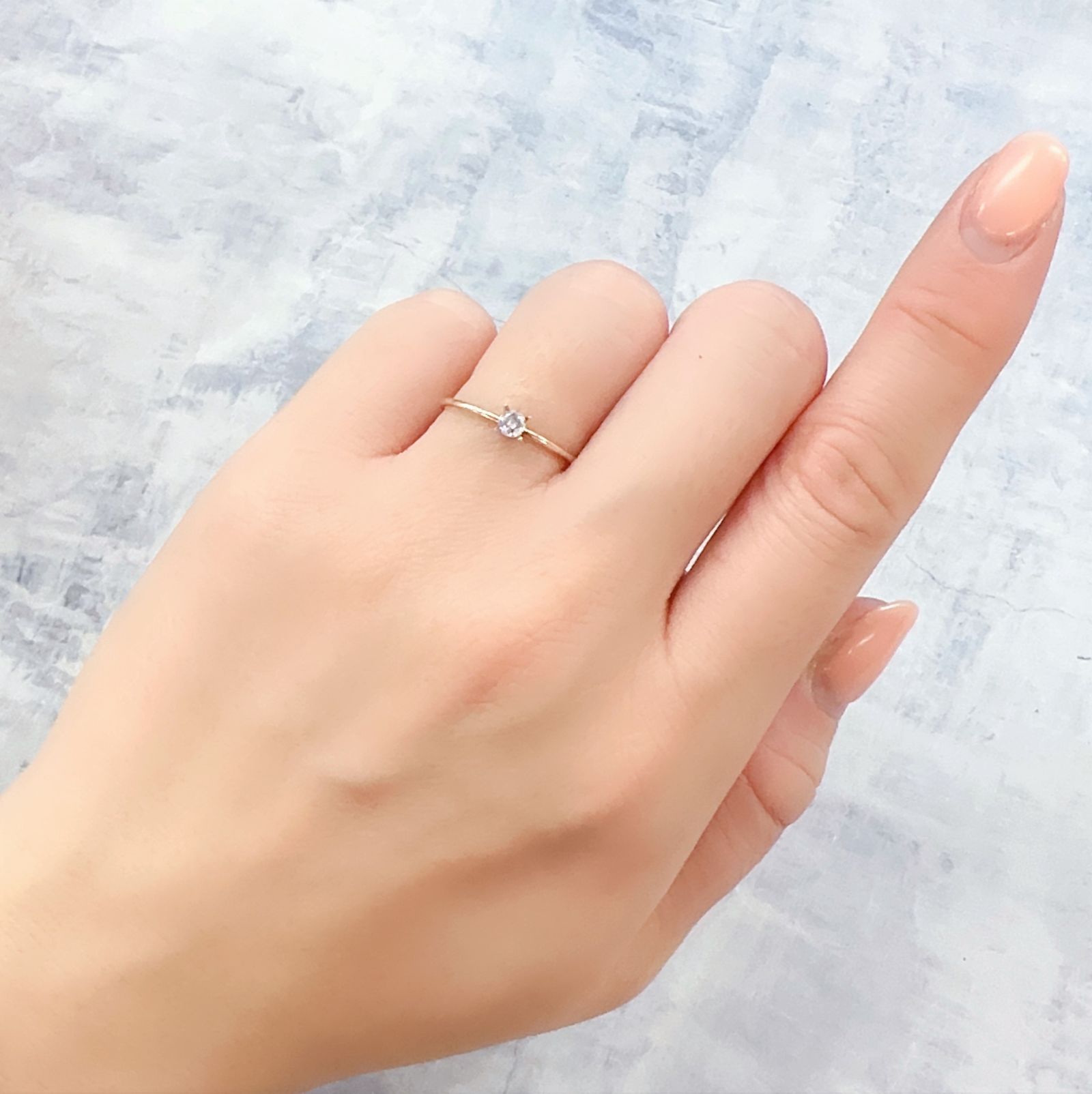 ピンクダイヤモンド(宝石名ダイアモンド I-1/LIGHT PINK PURPLE) 0.101ct ソ付(CGL)[230120128]3.06x3.1mm前後