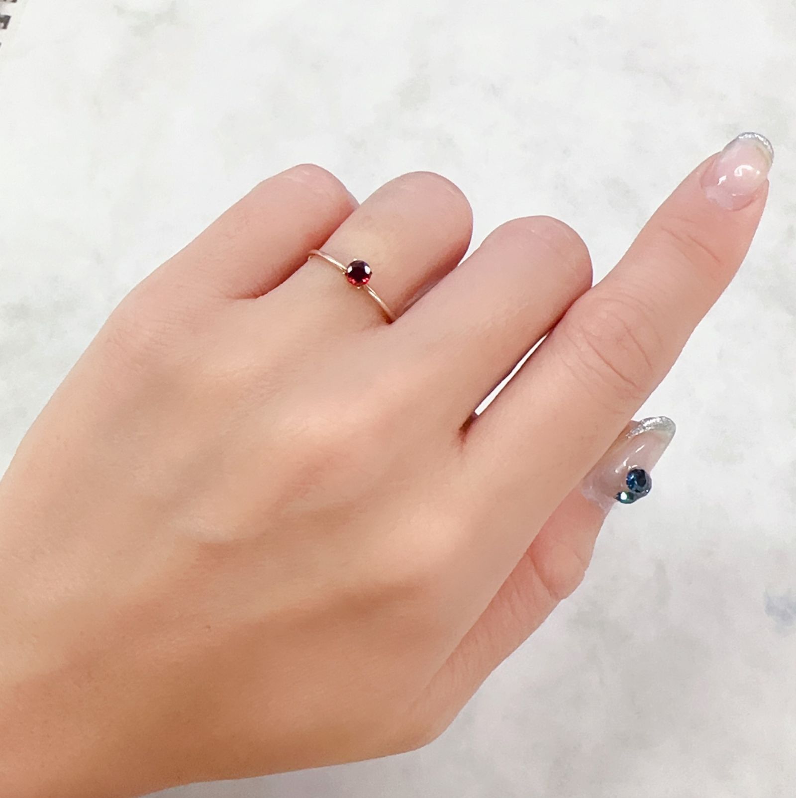 レッドスピネル ビルマ産 0.21ct[230722609]3.6x3.6mm前後