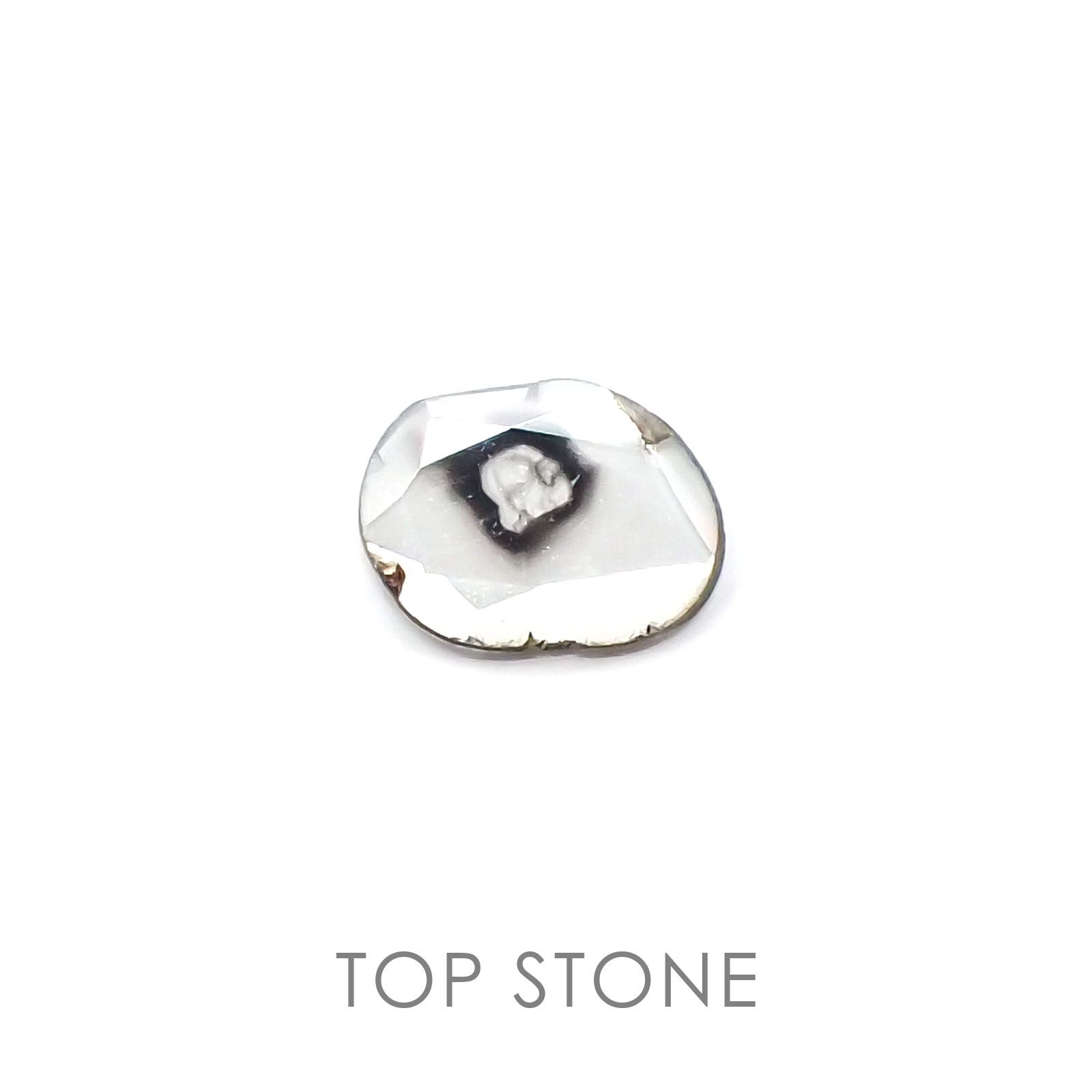 スライスカットダイヤモンド(宝石名ダイアモンド) 南アフリカ産 0.14ct 識別済[20106574]5.7×4.3mm前後