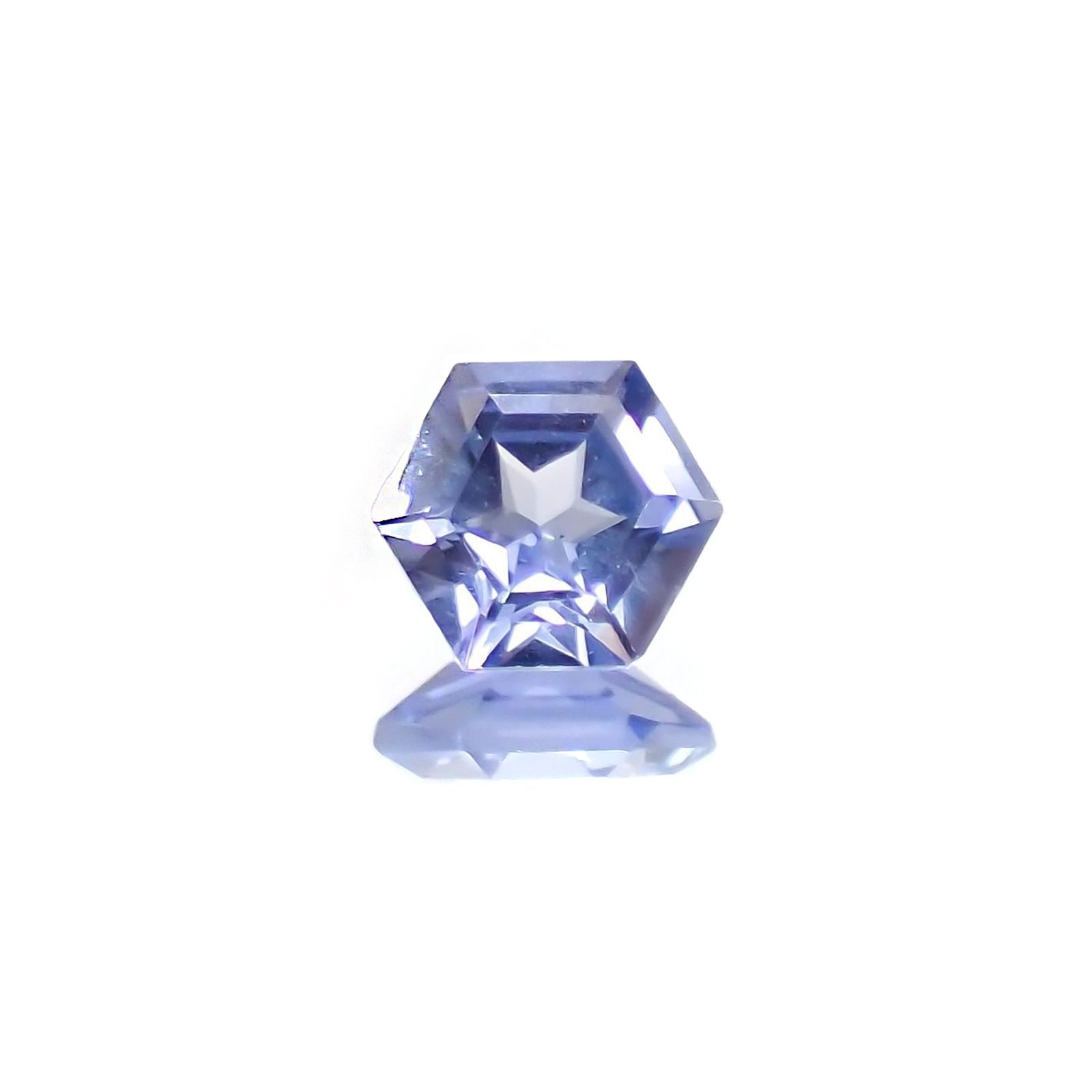 ◇ヘキサゴンカット◇サファイア(宝石名サファイア) マダガスカル産 識別済 0.27ct / 3.6x3.6mm前後 [260811055]