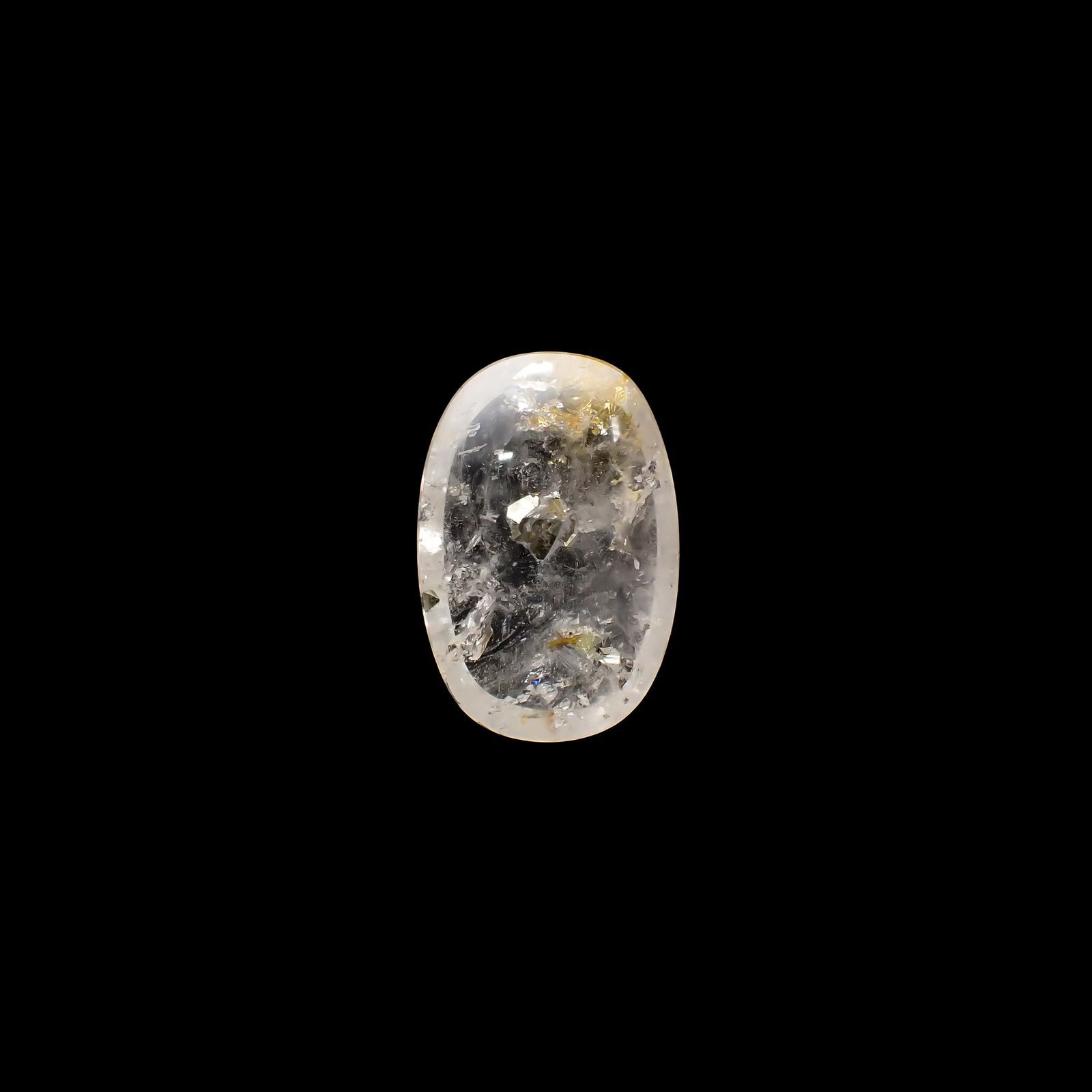 パイライトインクォーツ ブラジル産 26.05ct[220515772]25.5x17.2mm前後