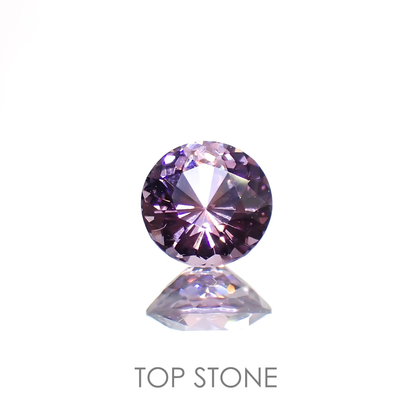 ラベンダーピンクスピネル(宝石名スピネル)ビルマ/マダガスカル産 0.61ct 識別済[220114554]5.1x5.1mm前後