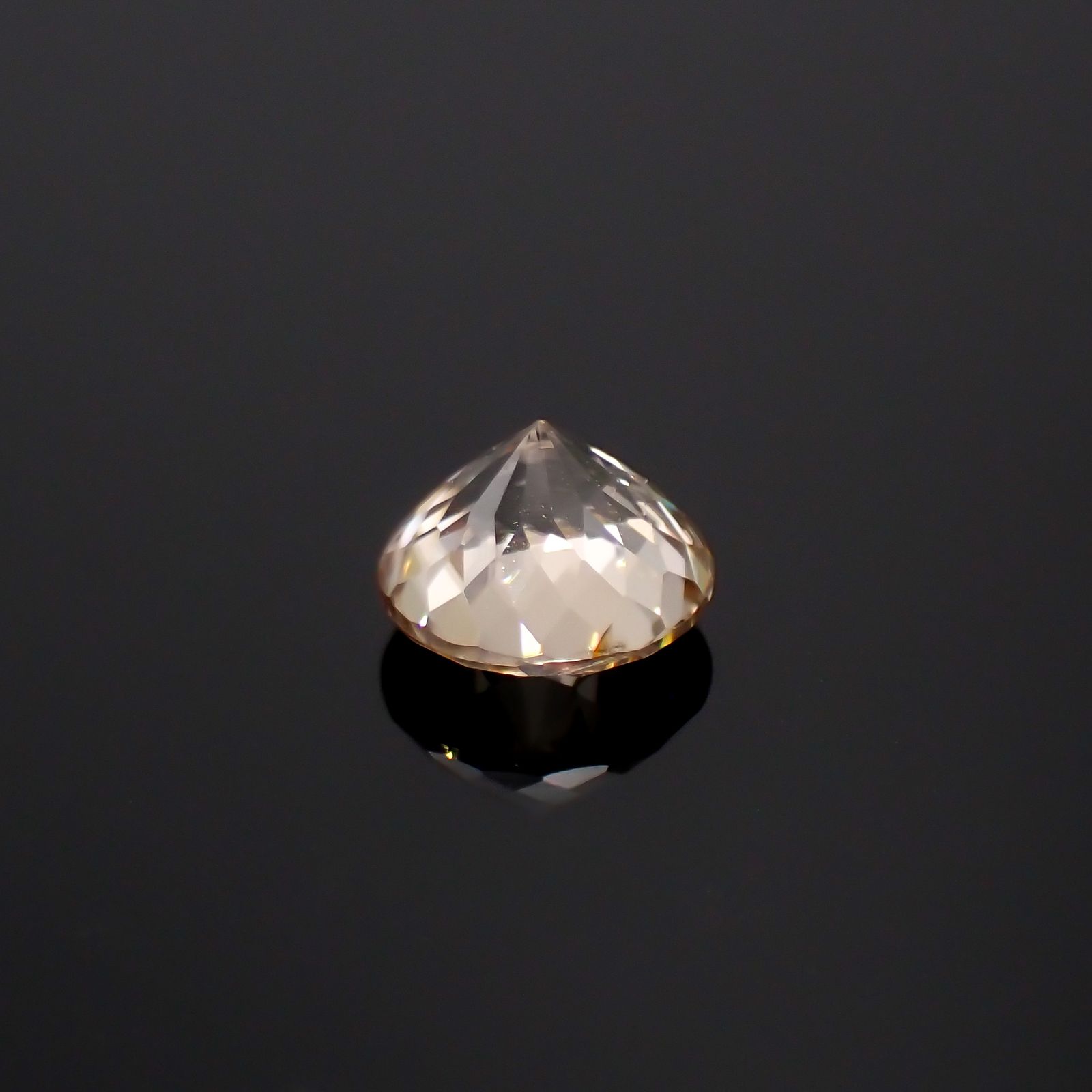 オレンジジルコン(宝石名ジルコン)スリランカ/カンボジア産 1.35ct 識別済[231124188]6.1x6.1mm前後