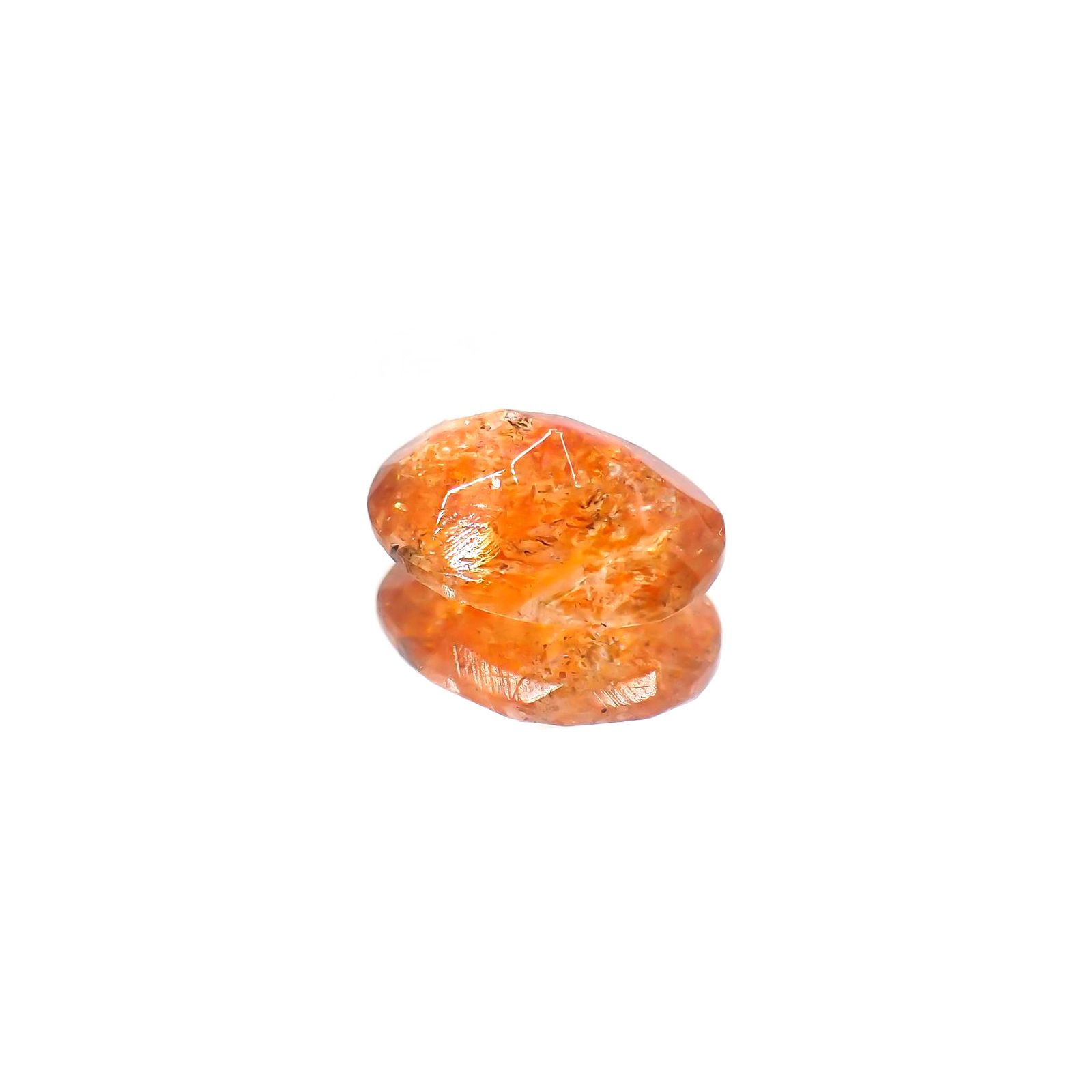 イリュージョンサンストーン(宝石名オリゴクレース)タンザニア産 1.01ct 識別済[250113872]8x6mm前後