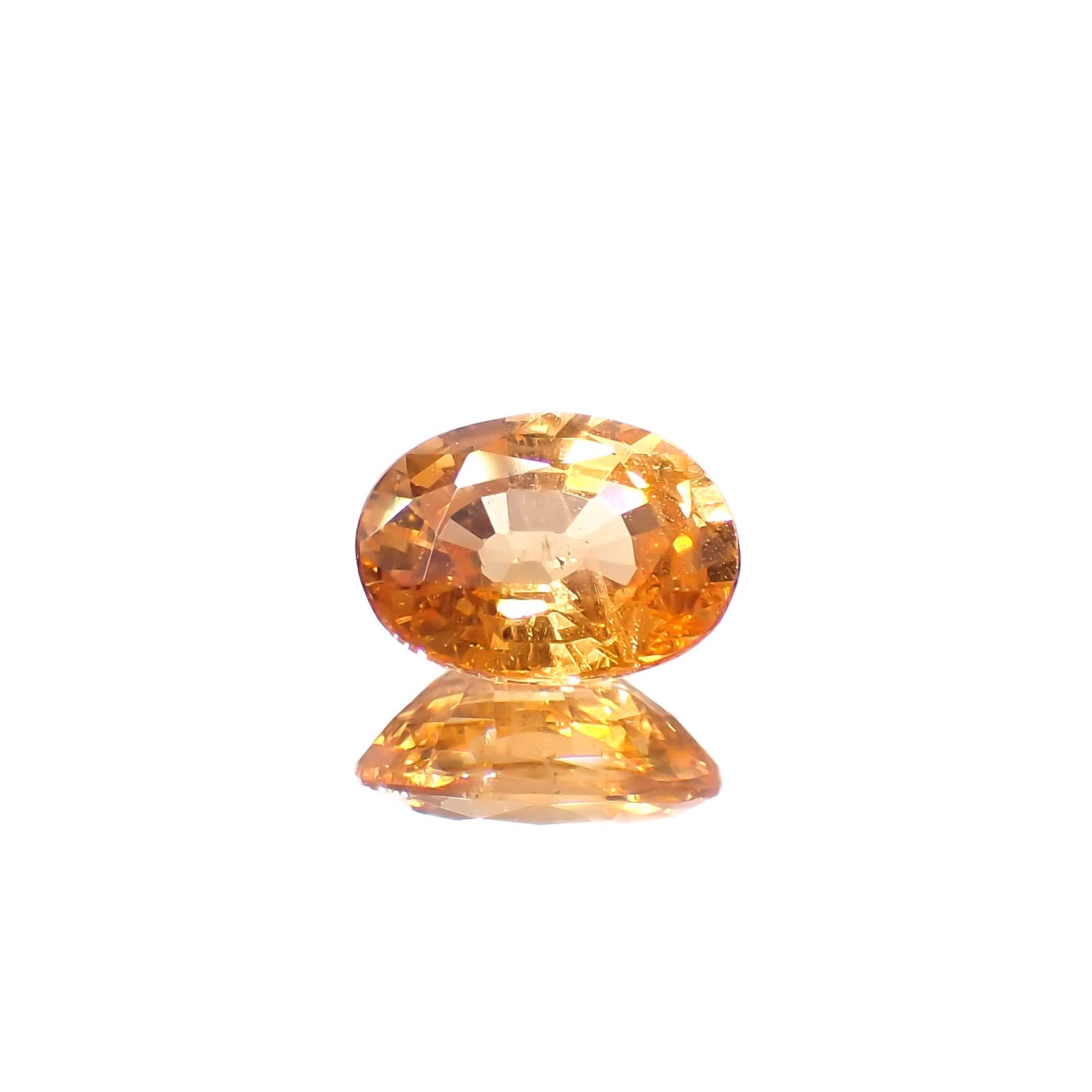 スペサルティンガーネット マンダリンオレンジカラー(宝石名ガーネット)ナイジェリア産 1.05ct 識別済[230923389]6.8x5mm前後