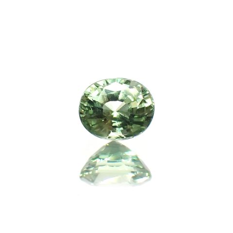 グリーンクリソベリル(宝石名クリソベリル)スリランカ/マダガスカル産 識別済 0.38ct / 4.4x3.7mm前後 [220114478]