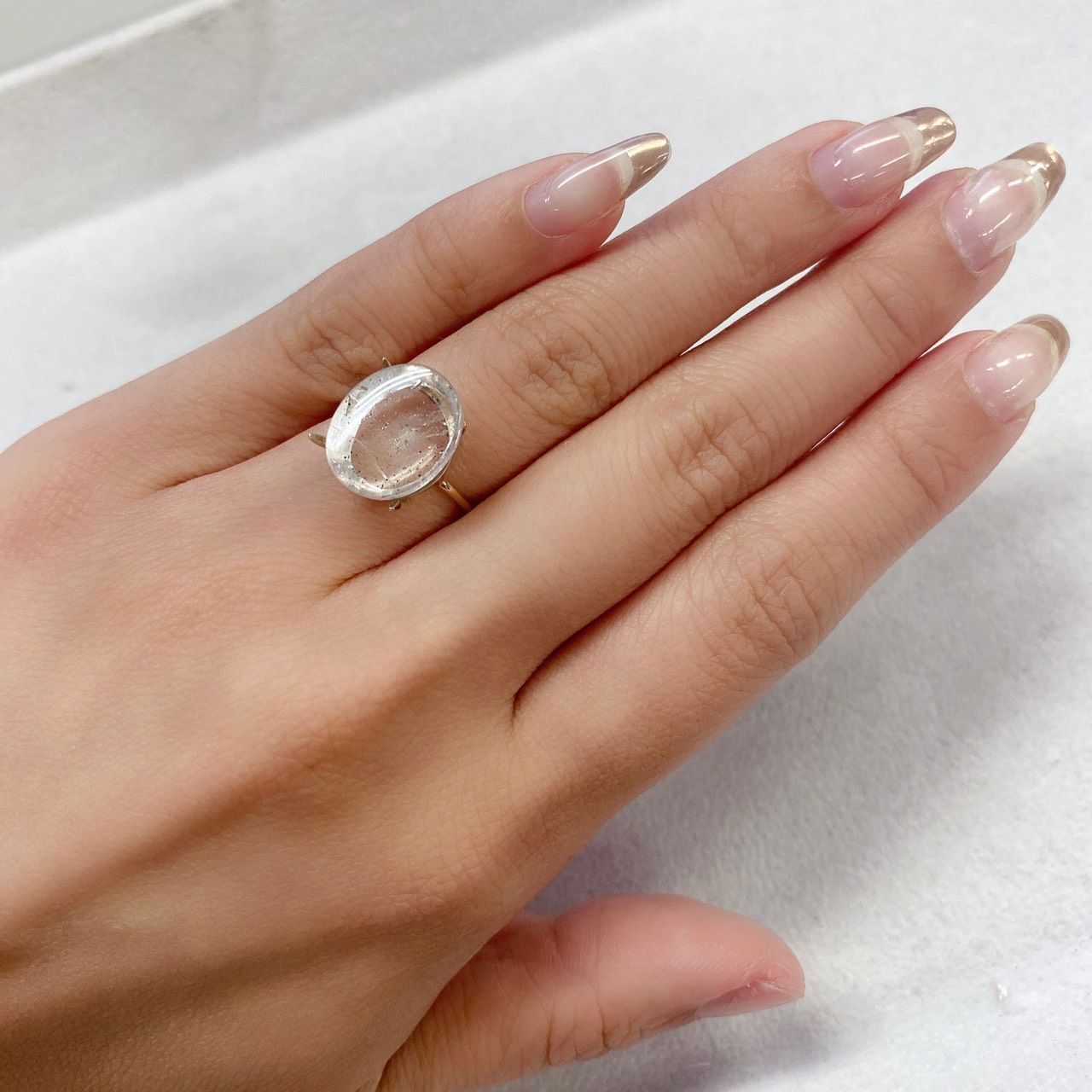 ティンカーベルクォーツ ブラジル産 6.88ct[210812202]13.7×11.2mm前後