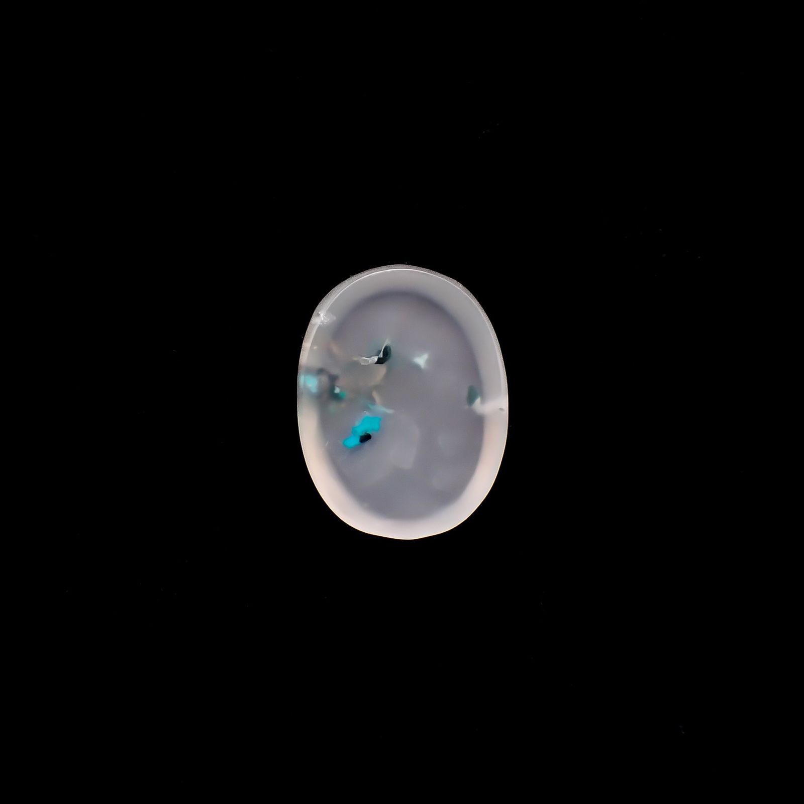コッパークリソコラインカルセドニー インドネシア産 4.80ct / 15.8x12.1mm前後 [260932796]