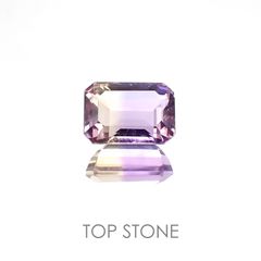 アメトリン(宝石名バイカラー・クォーツ/別名アメトリン) ボリビア産 1.15ct 識別済[21038380]7.4×5.2mm前後