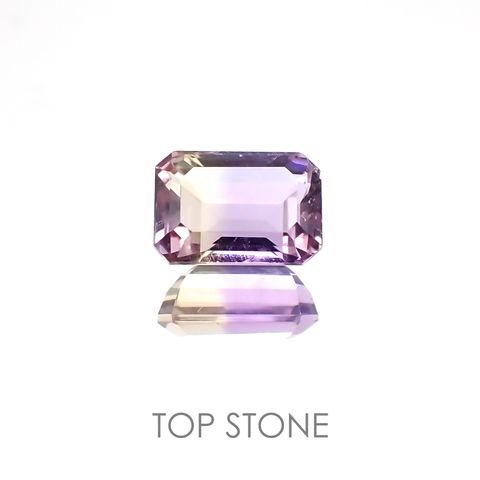 アメトリン(宝石名バイカラー・クォーツ/別名アメトリン) ボリビア産 1.15ct 識別済[21038380]7.4×5.2mm前後