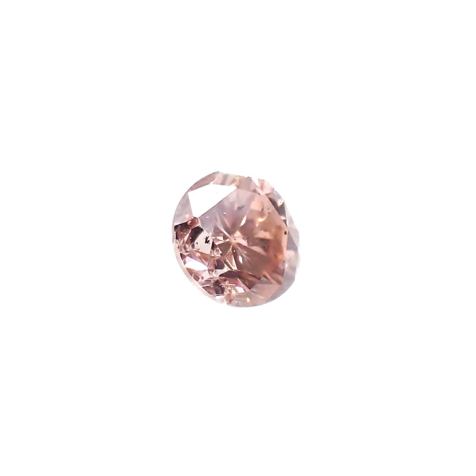 ピンクダイヤモンド(宝石名ダイアモンド I-1/FANCY BROWN PINK) 0.177ct ソ付(CGL)[230321213]3.28x3.35mm前後