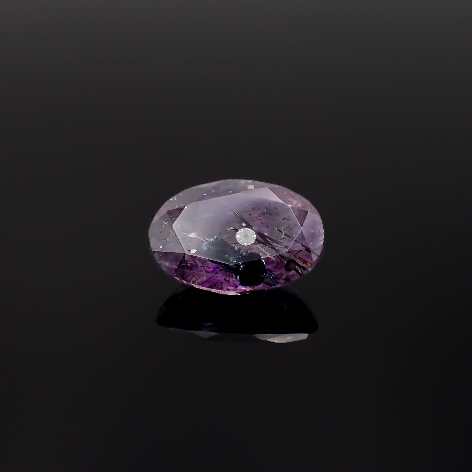 アメジストエレスチャル ナイジェリア産 4.86ct[230622438]13.5x9.6mm前後