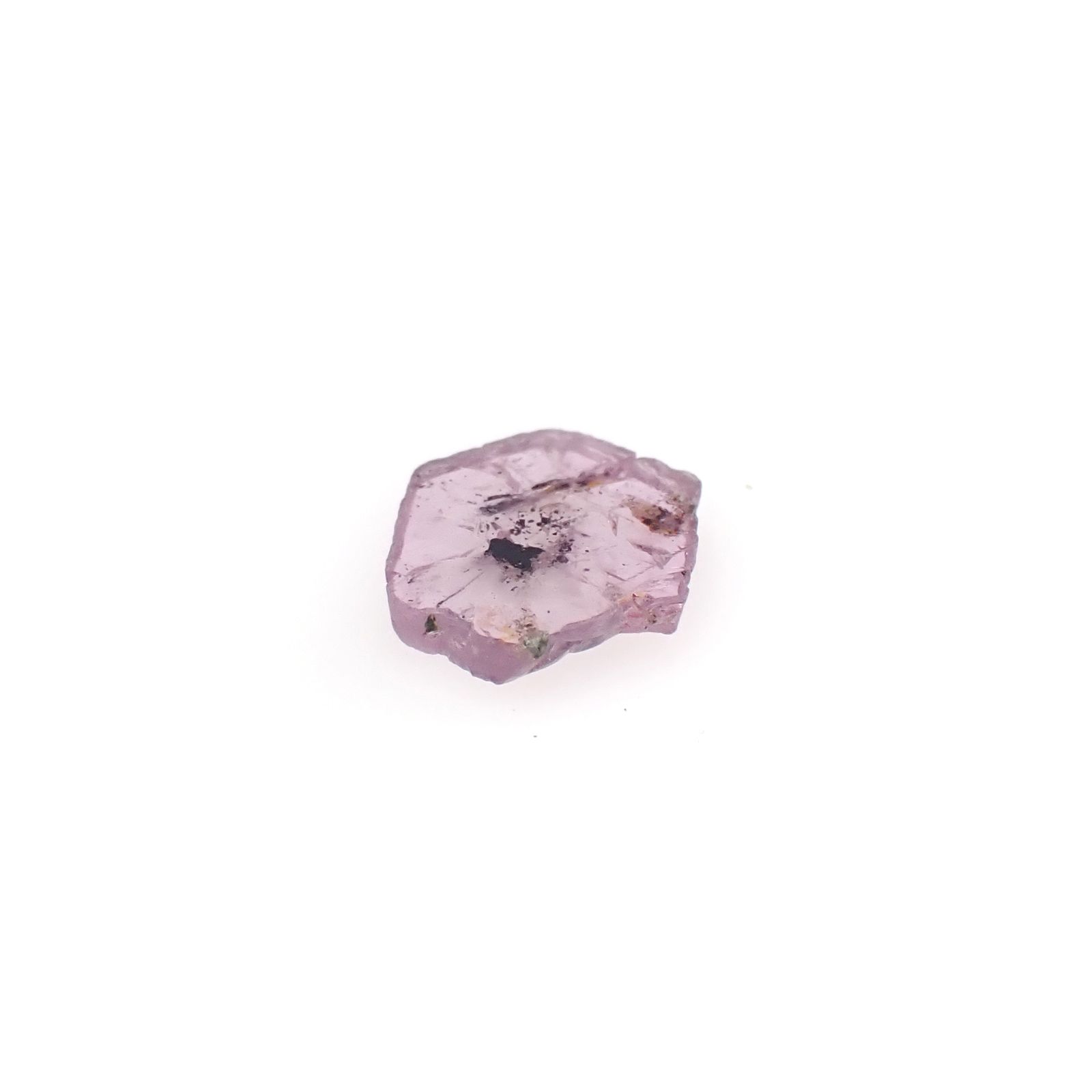 トラピッチェピンクサファイア 原石スライス パキスタン・カシミール地方産 0.73ct[240627856]7.3x6.3mm前後