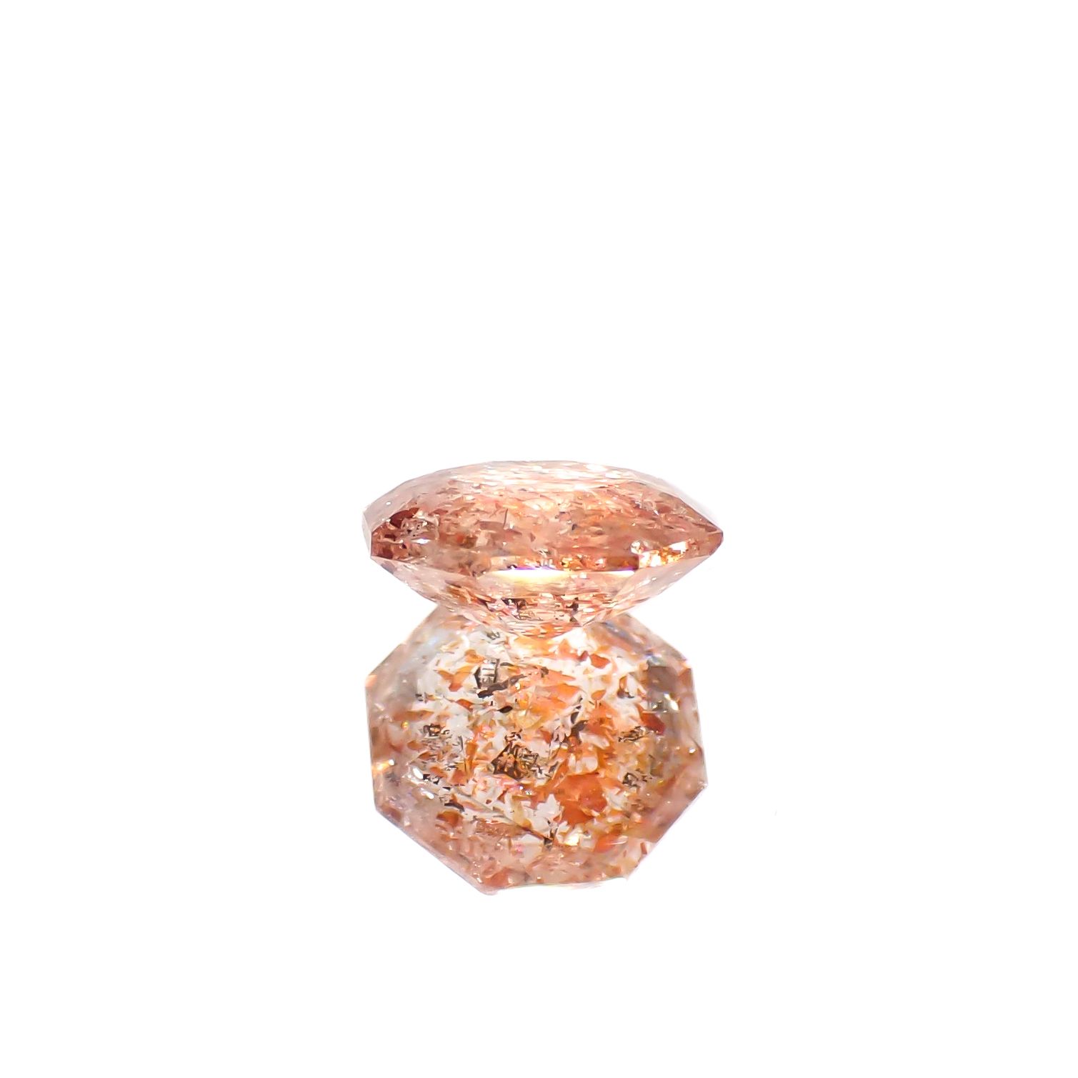 ◇オクタゴンカット◇イリュージョンサンストーン タンザニア産 0.79ct[240628264]6.4x6.4mm前後