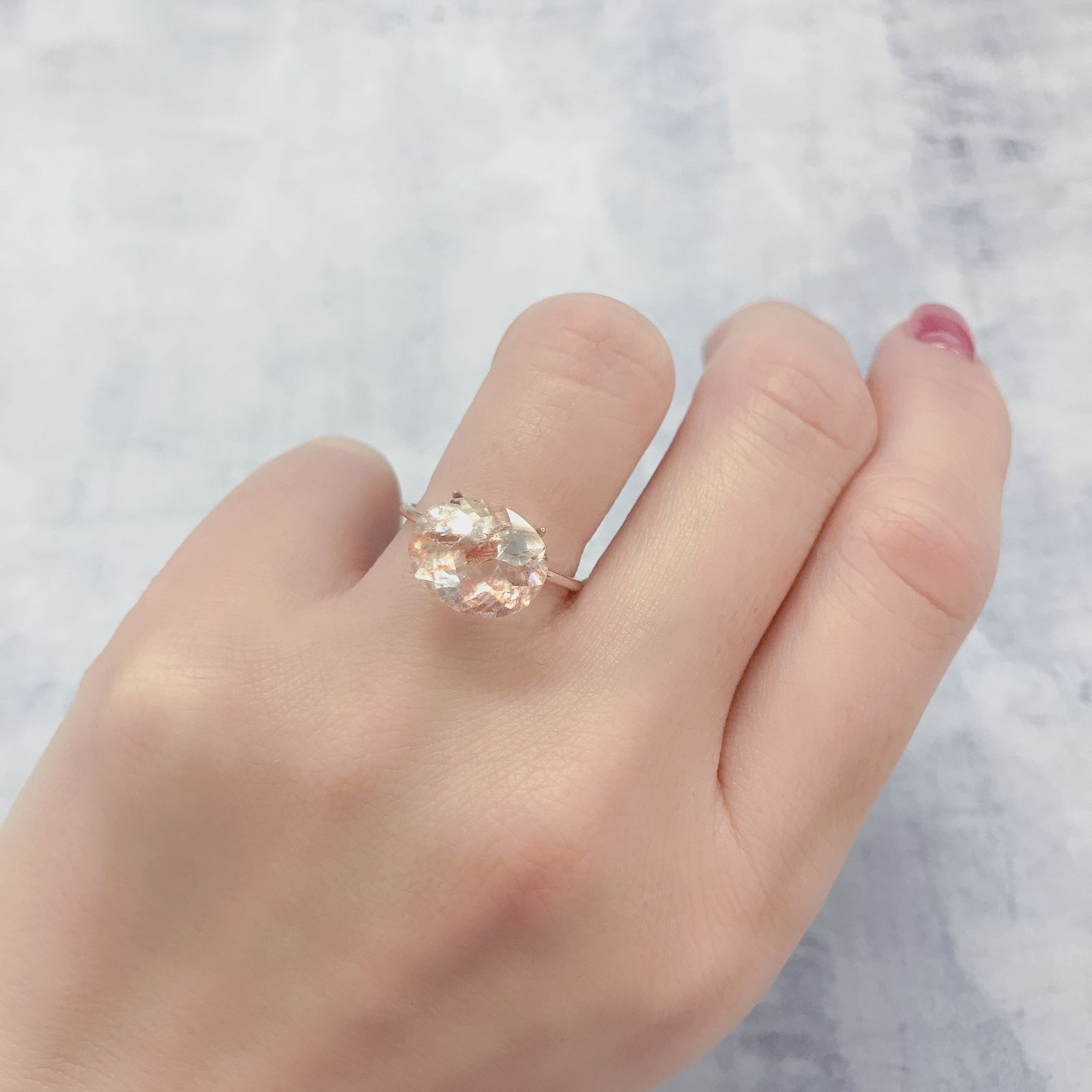 オーロラクォーツ ブラジル・ミナスジェライス産 4.39ct[220114372]11.8x9.5mm前後