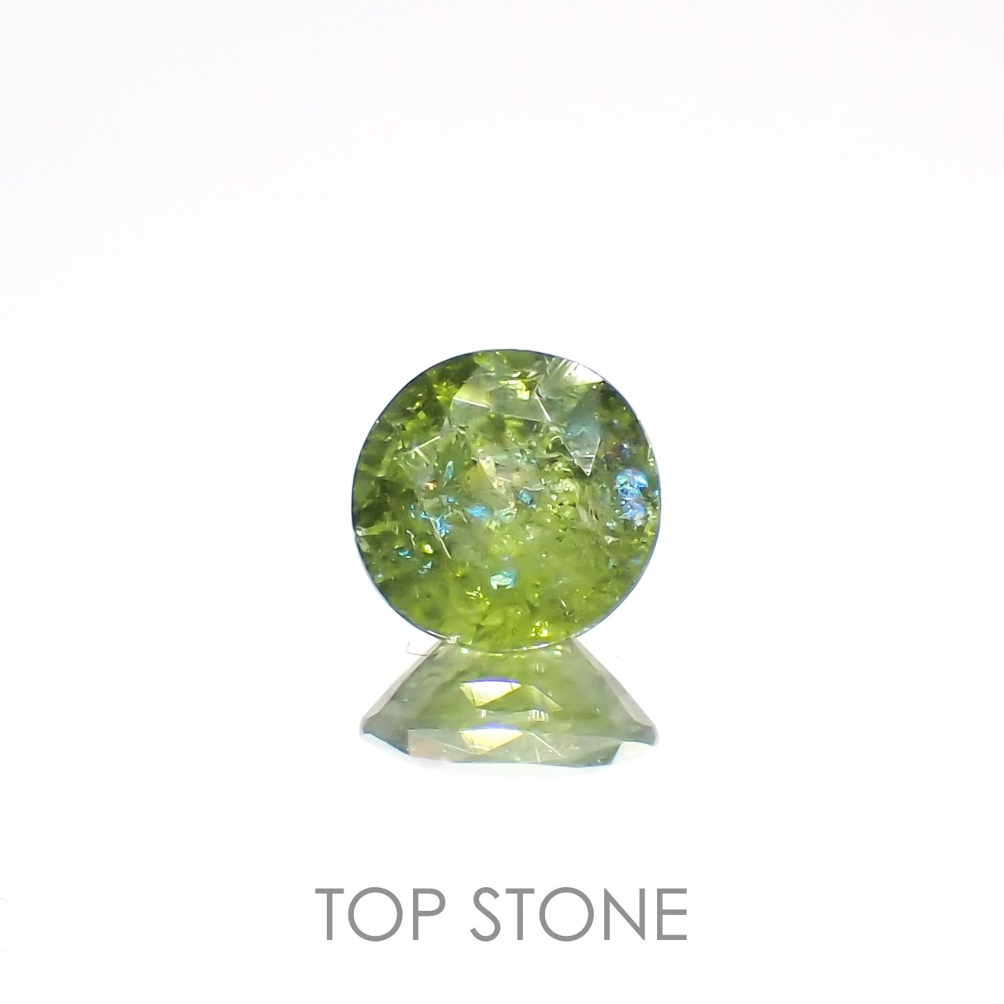 イリデッセンスクロムトルマリン(宝石名トルマリン)ケニア産 0.52ct 識別済[221119091]5.3x5.4mm前後