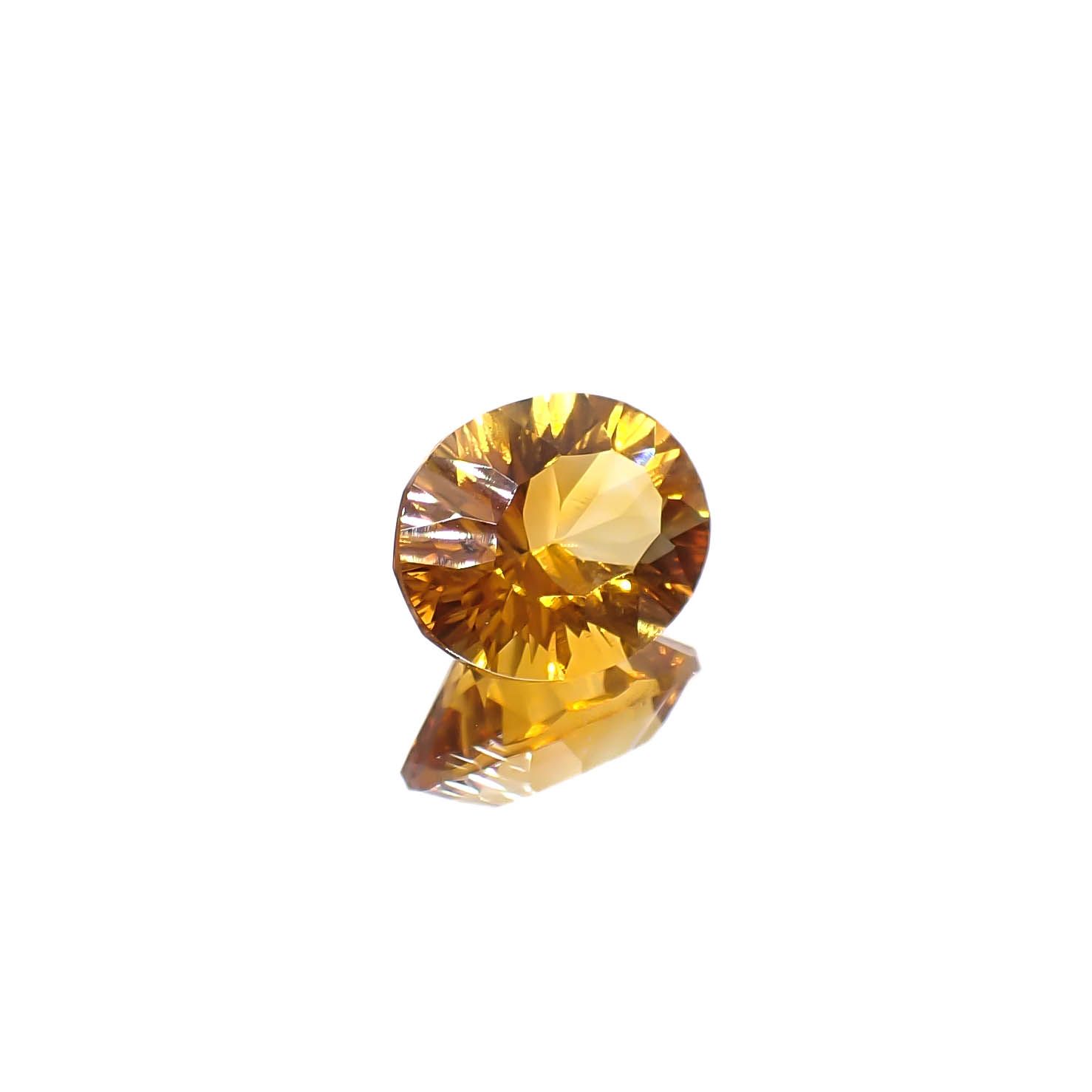 ◇コンケーブカット◇シトリン ブラジル産 2.39ct [241029245]10x8.1mm前後