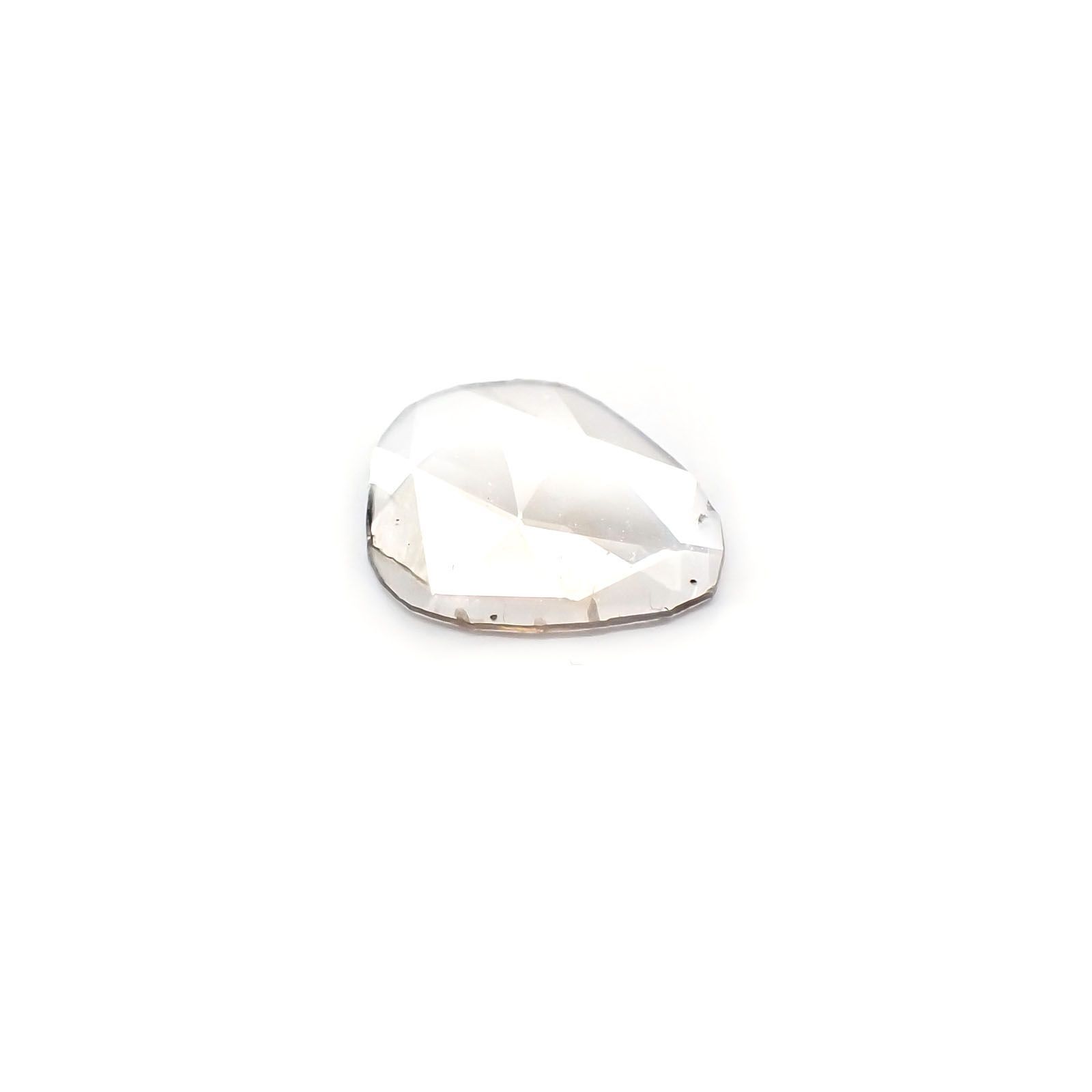 スライスダイヤモンド(宝石名ダイアモンド) 南アフリカ産 0.25ct 識別済[21036568]7.7×5.5mm前後