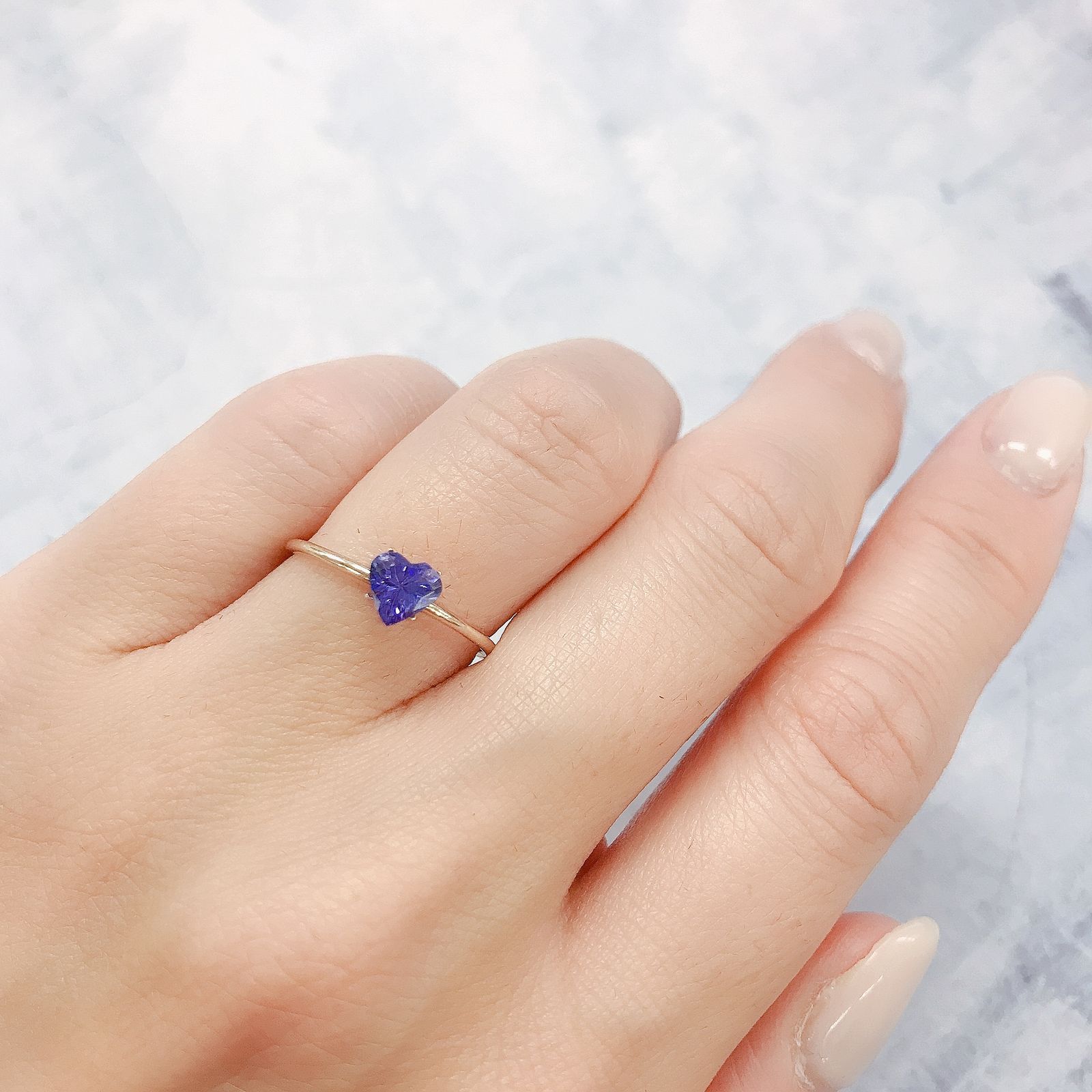 タンザナイト(宝石名タンザナイト)タンザニア産 0.47ct 識別済[220516049]5.1x5.2mm前後