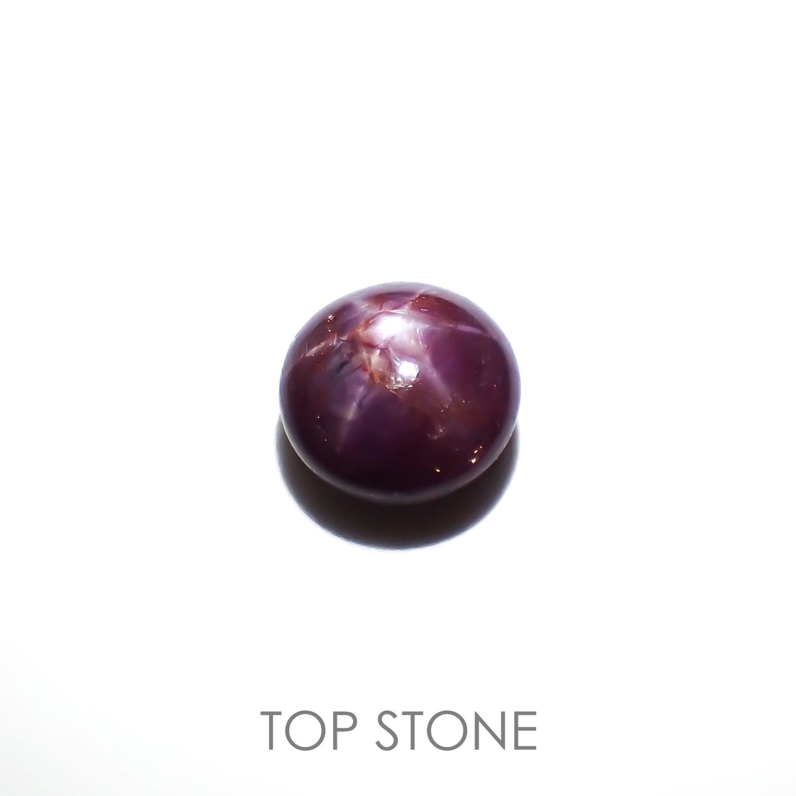 スタールビー(宝石名スター・ルビー)インド産 3.37ct 識別済[220616110]8.1x8mm前後