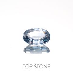 グレイッシュブルースピネル(宝石名スピネル)ビルマ/マダガスカル産 1.16ct 識別済[230220599]7.8x5.1mm前後