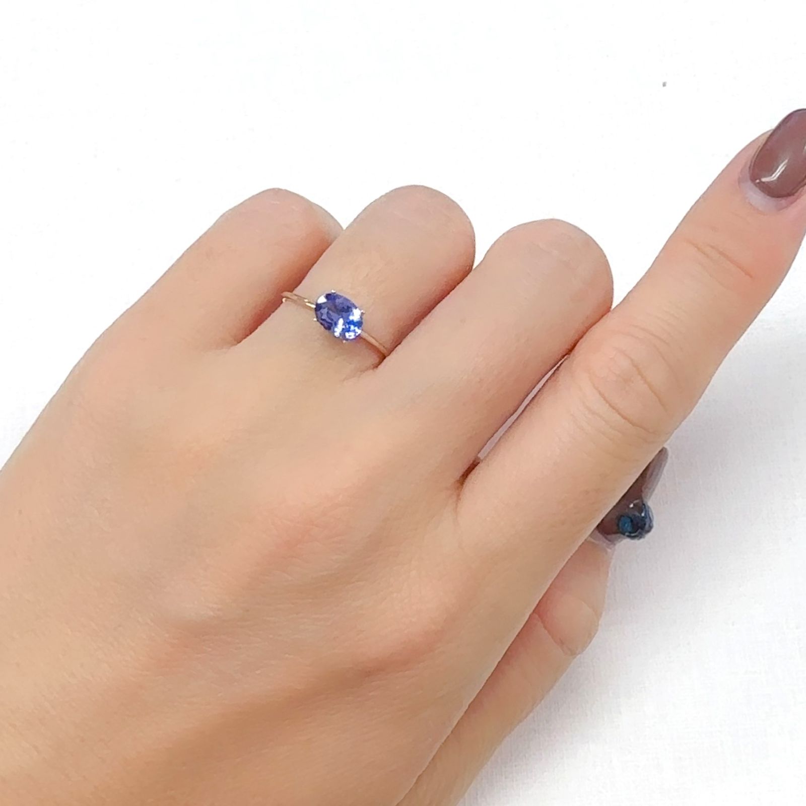 タンザナイト(宝石名タンザナイト)タンザニア産 0.85ct 識別済[240627889]7x5.1mm前後