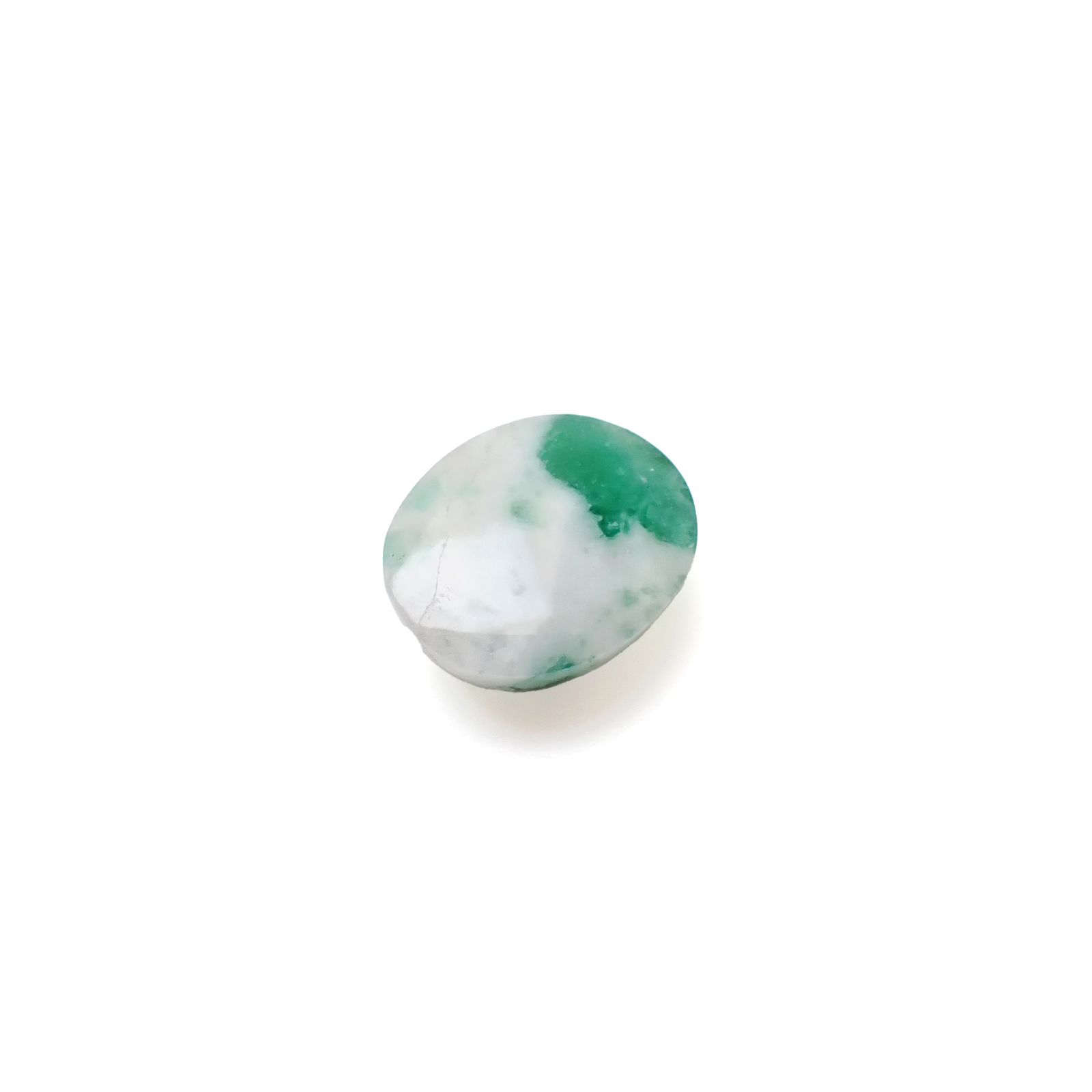 マトリックスエメラルド(エメラルドインクォーツ/フェルドスパー) ブラジル産 3.72ct [250430173]11.1x9.2mm前後