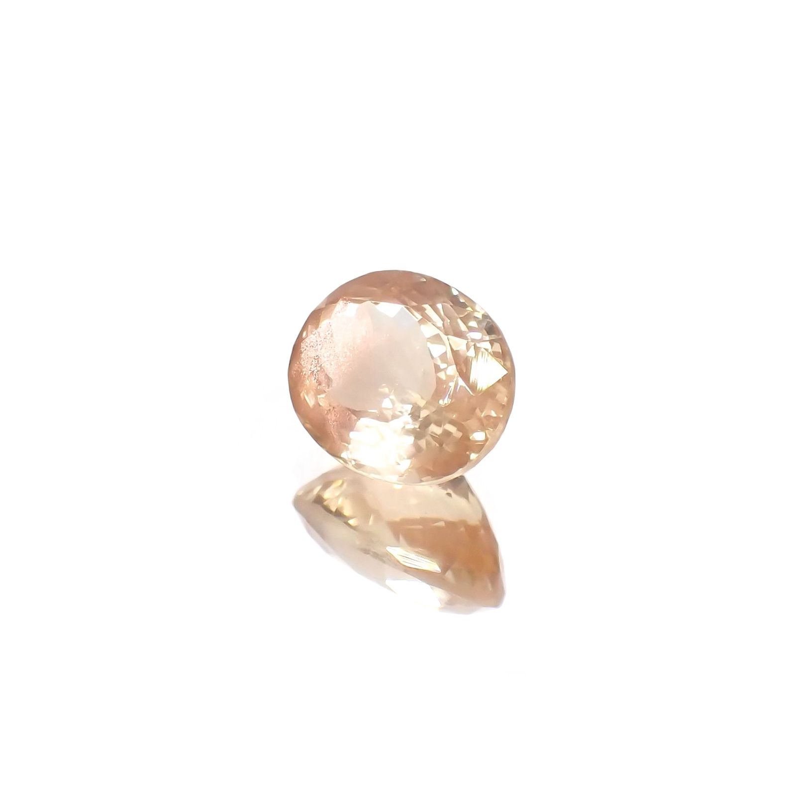 オレゴンサンストーン(宝石名ラブラドライト)アメリカ・オレゴン州産 識別済 2.71ct / 10x8mm前後 [220114661]