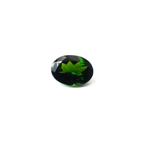 クロムダイオプサイド(宝石名クロム・ダイオプサイド)ロシア産 識別済 0.81ct / 6.9x5.1mm前後 [260432094]