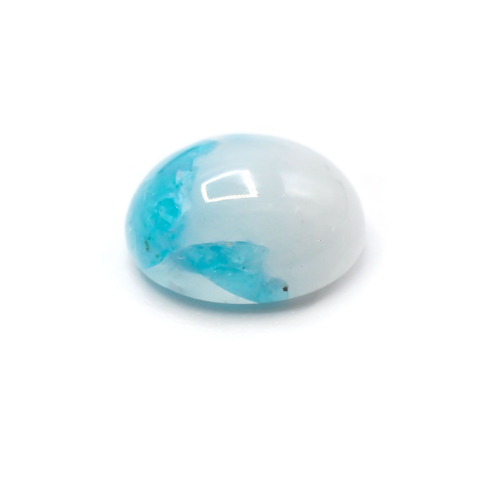 パライバトルマリンインクォーツ ブラジル産 ルース 3.77ct[210310305]10.9×8.9mm前後