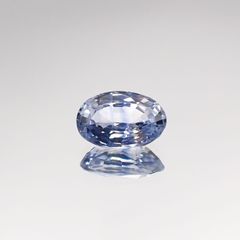 アイスブルーサファイア スリランカ・マダガスカル産 ルース 0.57ct[210711171]6.1×3.9mm前後