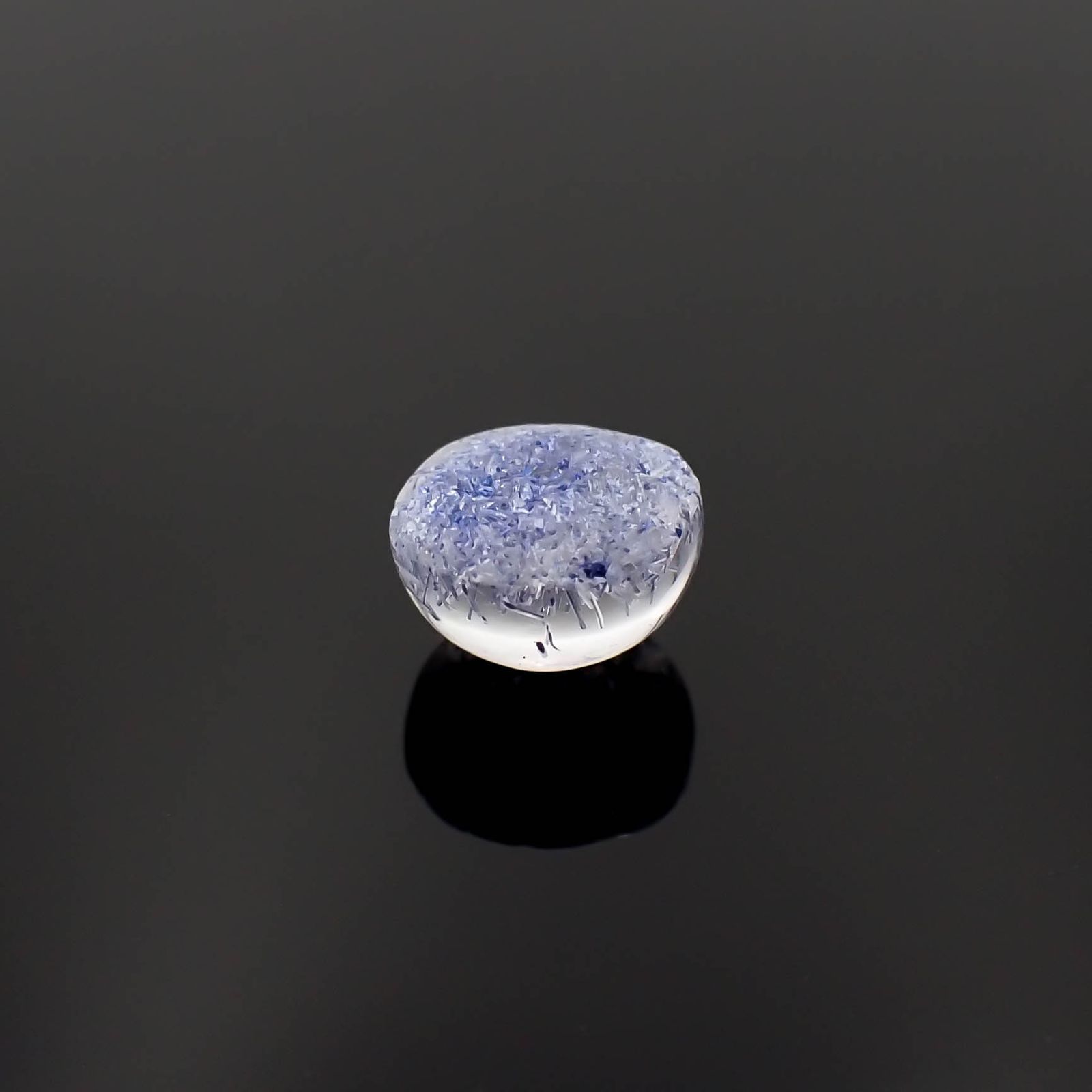 デュモルチェライトインクォーツ ブラジル産 1.97ct[230320894]7.6x6.6mm前後