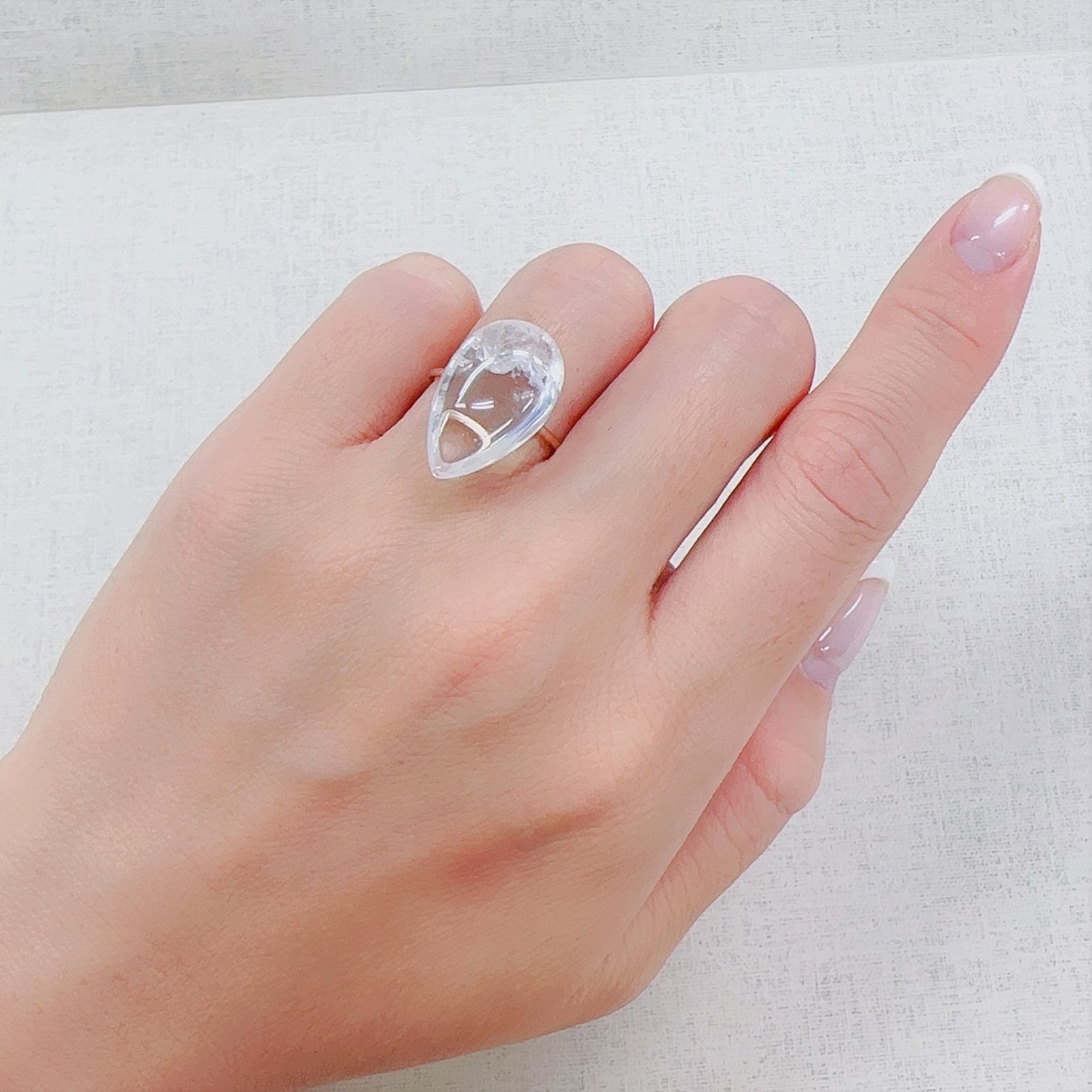 マニフェストインクォーツ ブラジル産 11.78ct [230522089]19.8x12.3mm前後