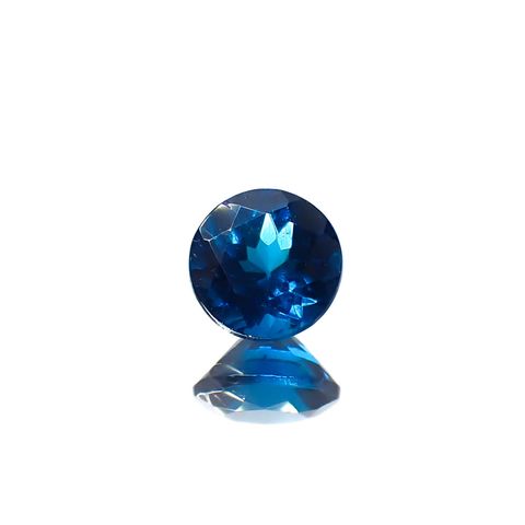 ディープブルーアパタイト マダガスカル産 0.37ct[240828633]4.5x4.4mm前後