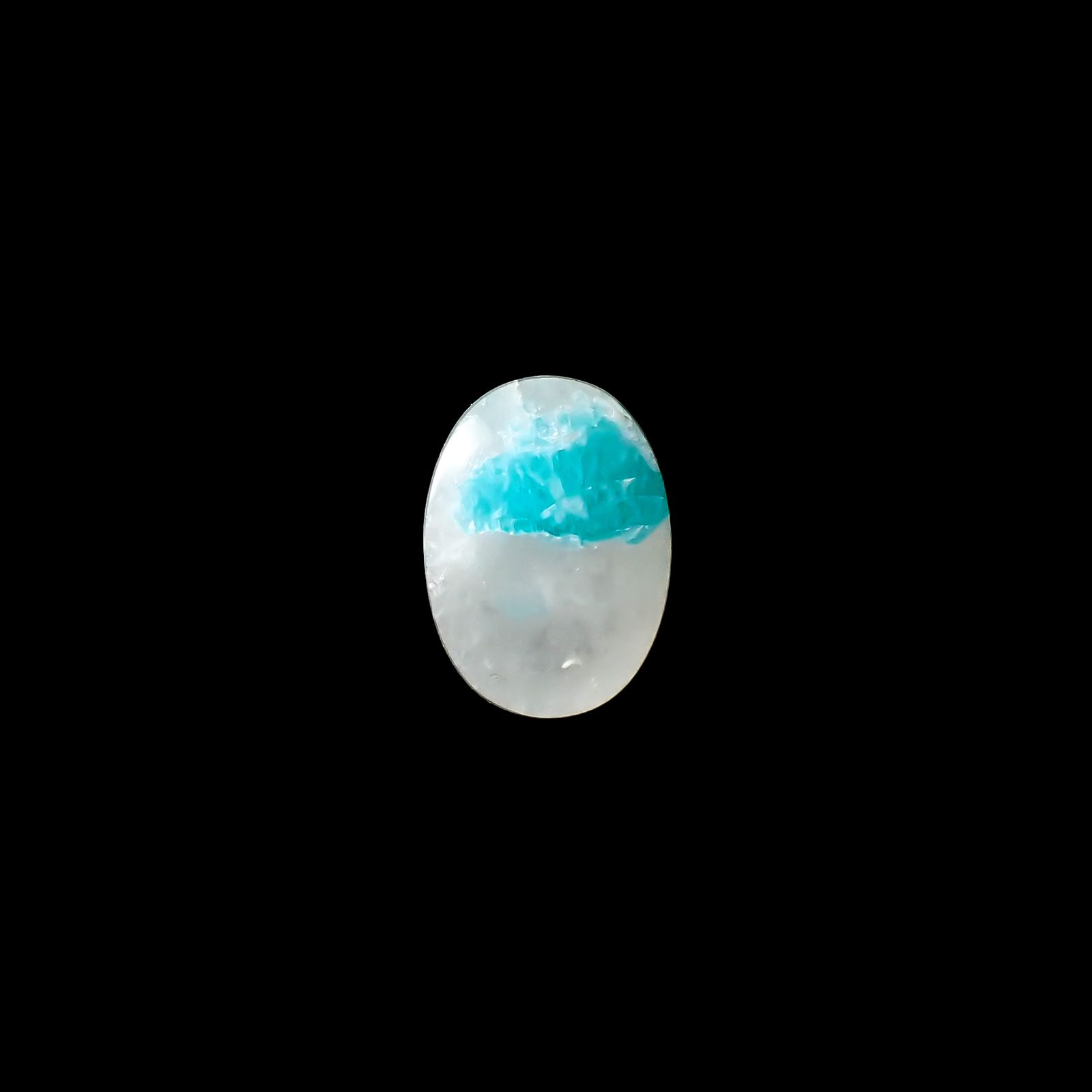 マトリックスアマゾナイト(アマゾナイトインクォーツ/フェルドスパー) ブラジル産 3.57ct[240226336]11.8x8.6mm前後