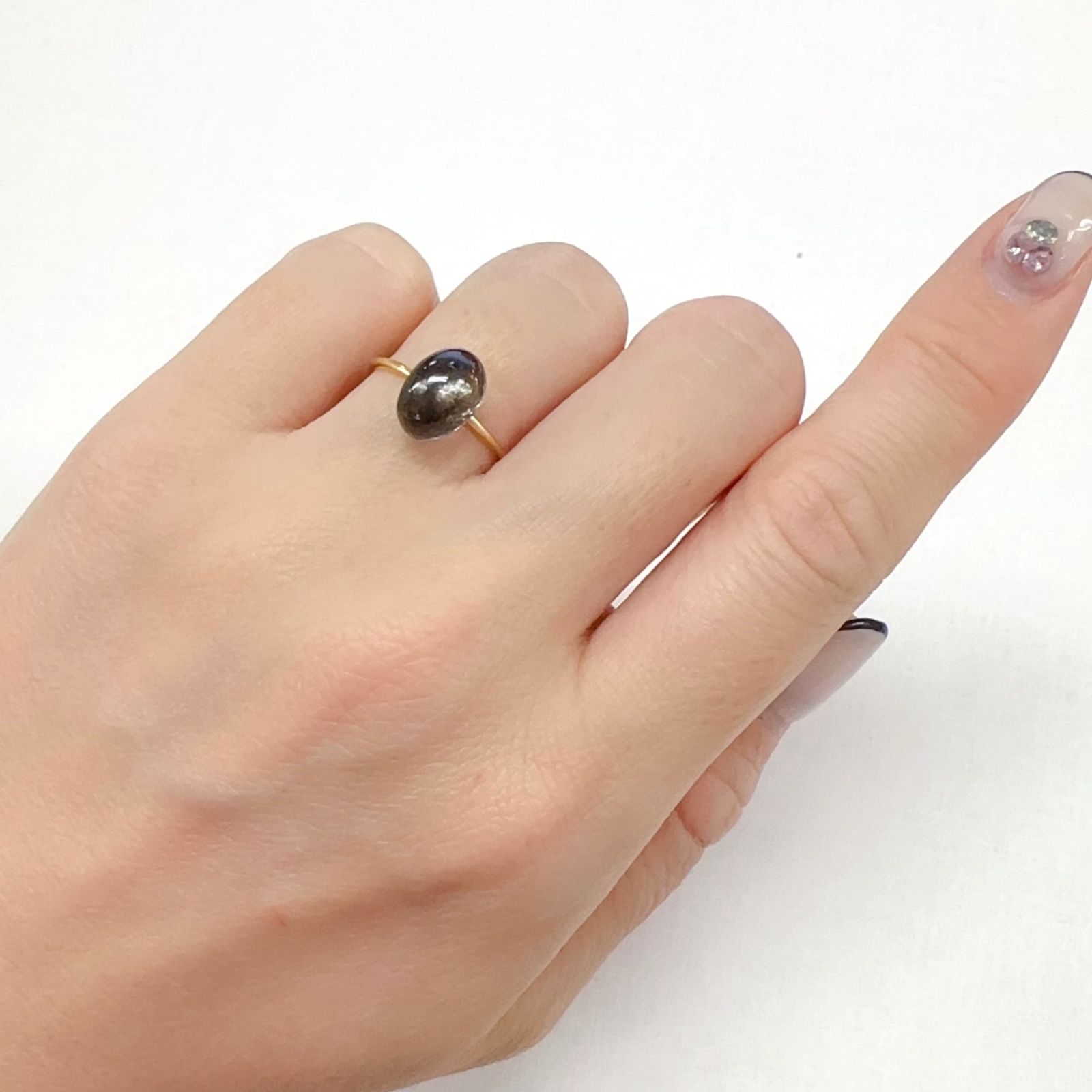 アベンチュリンアクアマリン ナイジェリア産 2.97ct[240226044]9.7x6.6mm前後