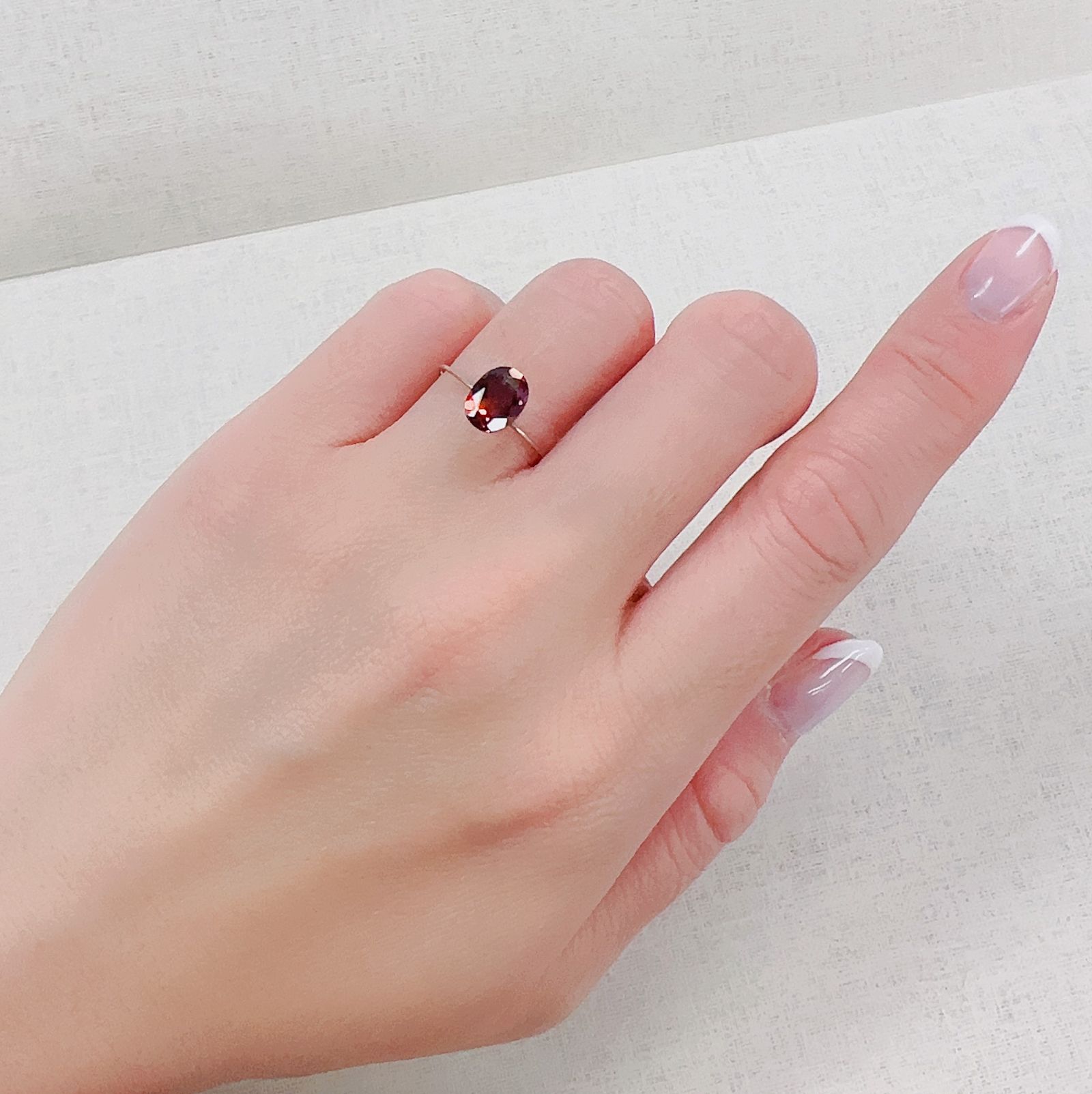 バイカラーアンデシン モンゴル産 1.12ct[230421495]8x6mm前後