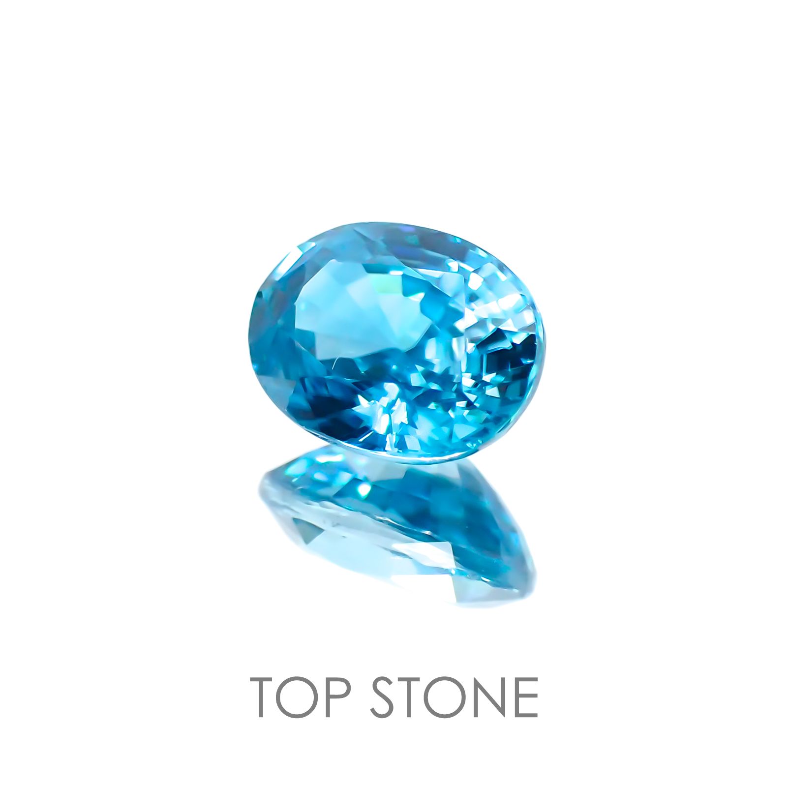 ブルージルコン カンボジア産 ルース 2.16ct[20127926]8×6mm前後