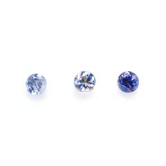 ベニトアイト カラーグラデーション3pcsセット アメリカ・カリフォルニア州産 0.15ct(3pcs合計) / 2.2-2.3x2.2-2.3mm前後 [230220508]