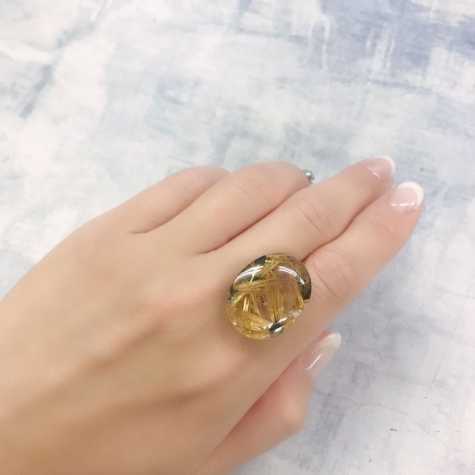 太陽ルチルクォーツ ブラジル産 31.19ct[220716736]24.7x19.2mm前後